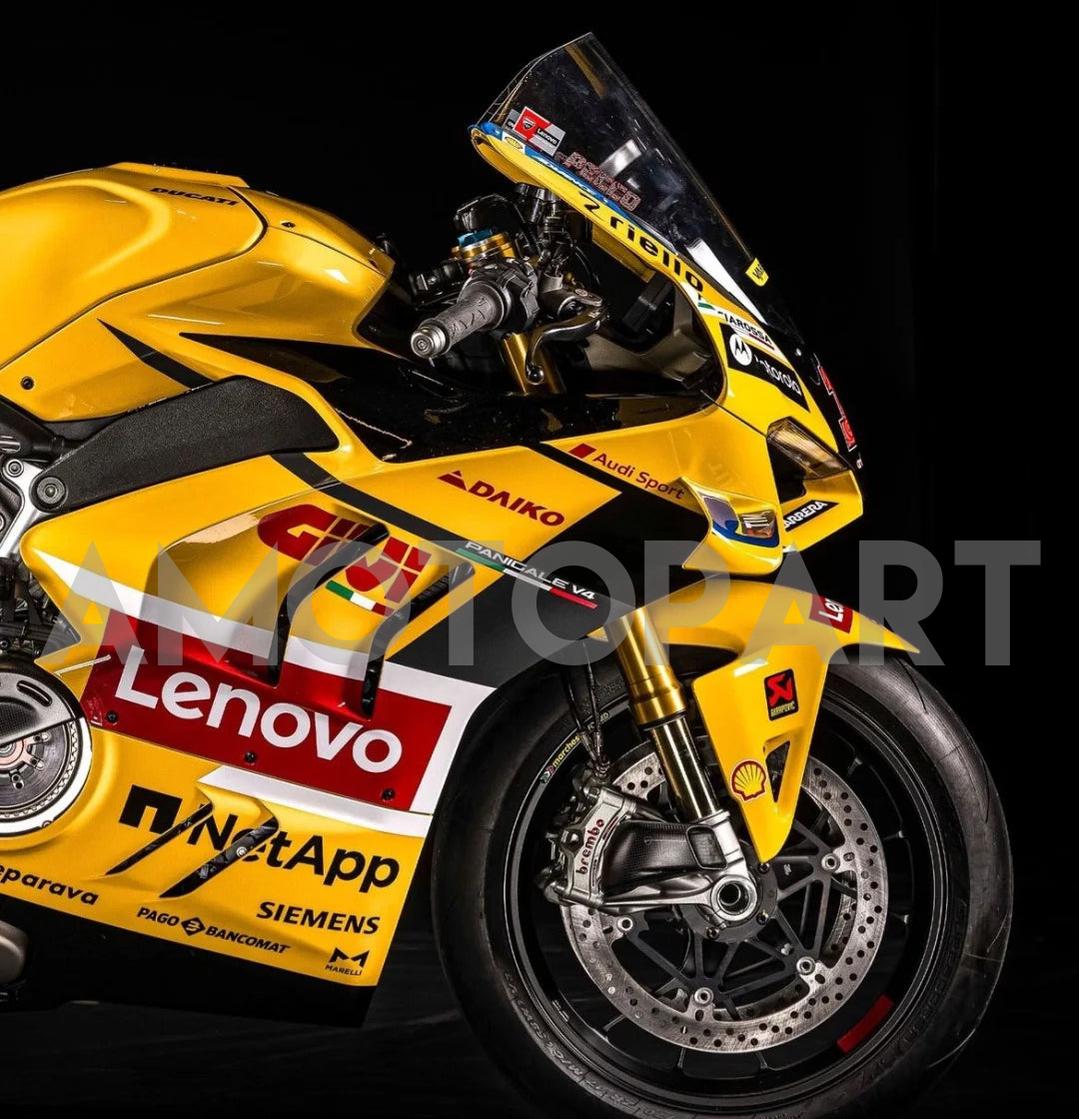 Amotopart Ducati 22-24 Panigale V4 V4S Black Yellow Red Fairing Kit