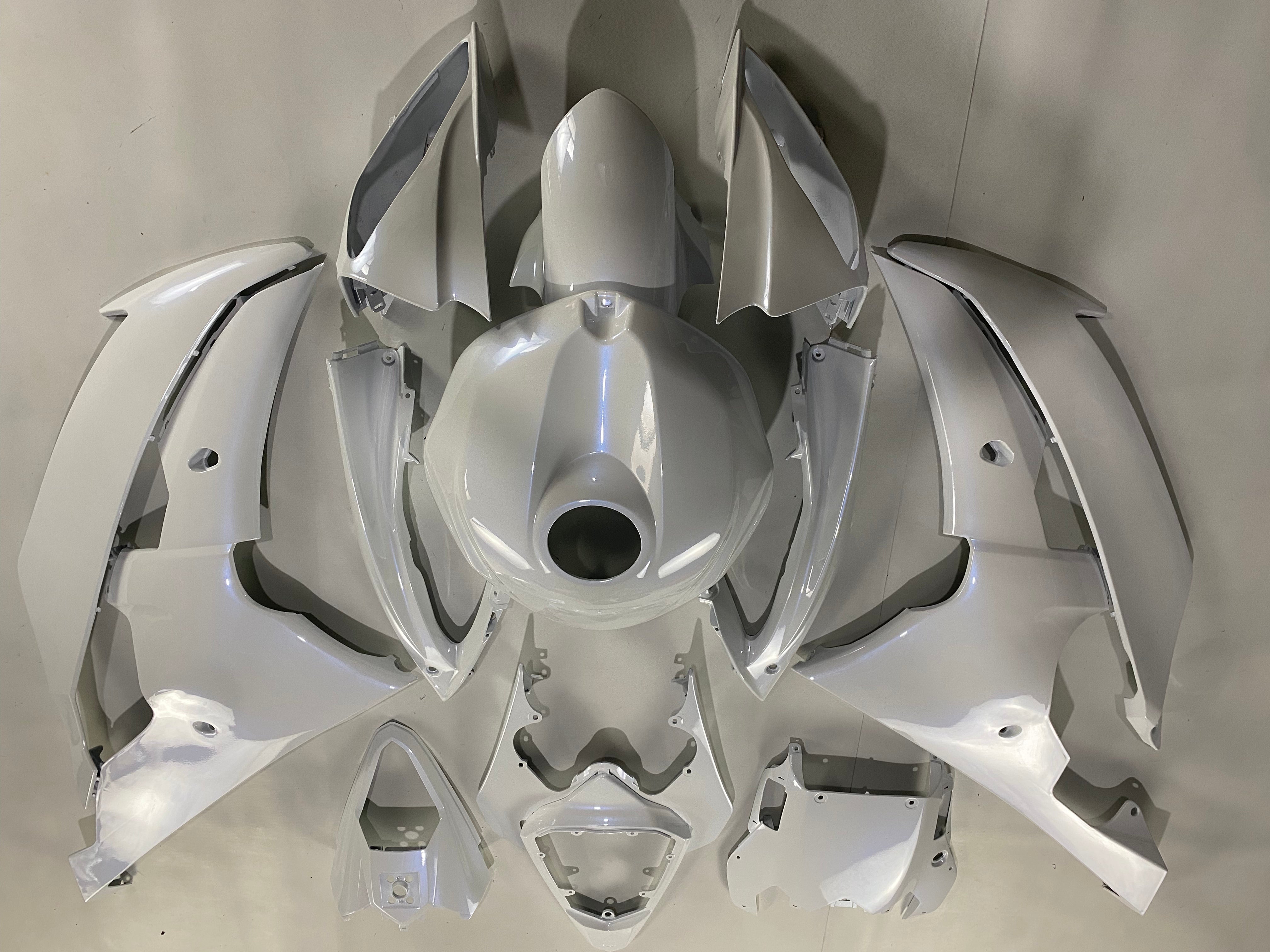 Amotopart 2008-2016 Yamaha YZF 600 R6 Blue Pearl White Fairing Kit