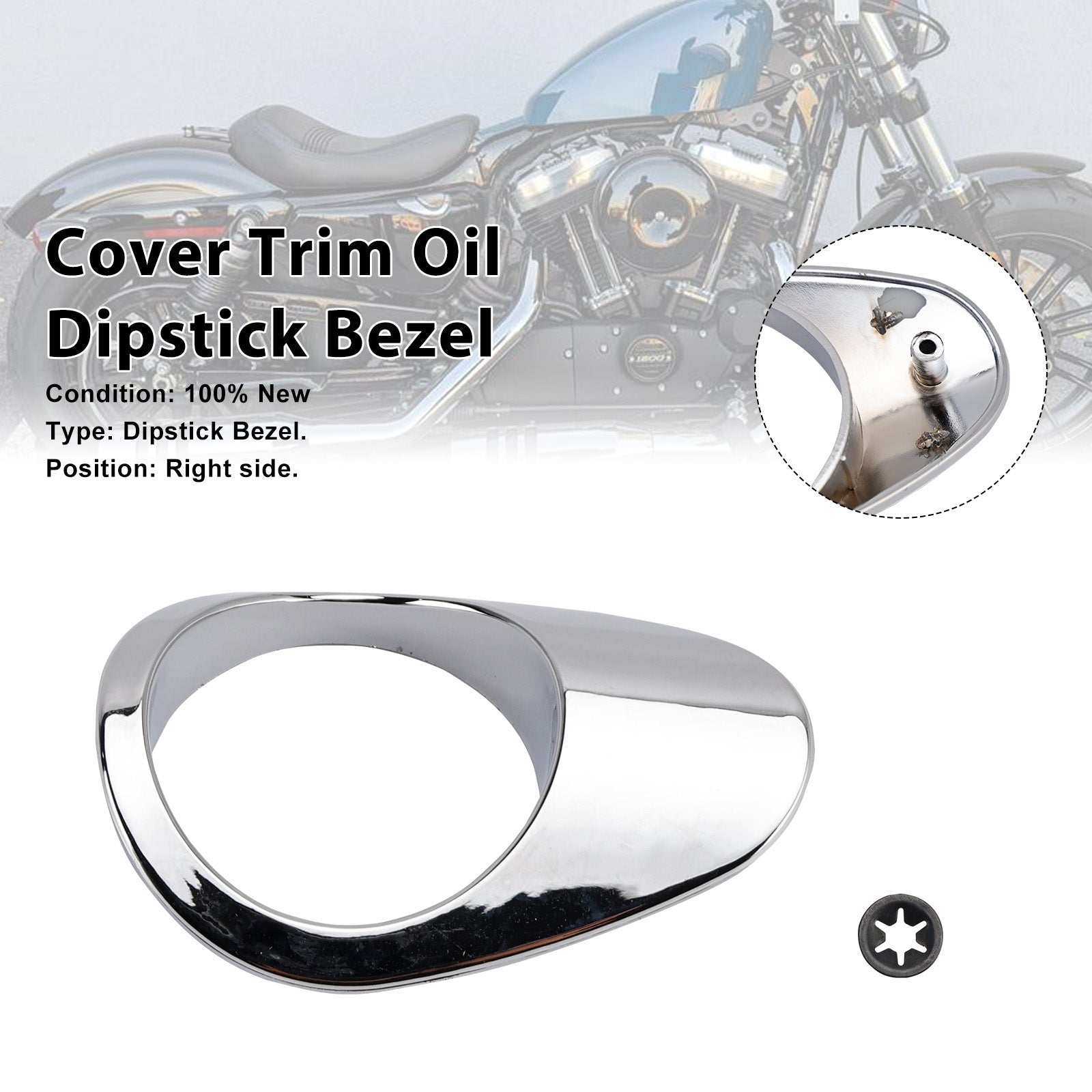 2004-2022 Sportster XL883 1200 XL Trim Oil Dipstick Bezel Cover