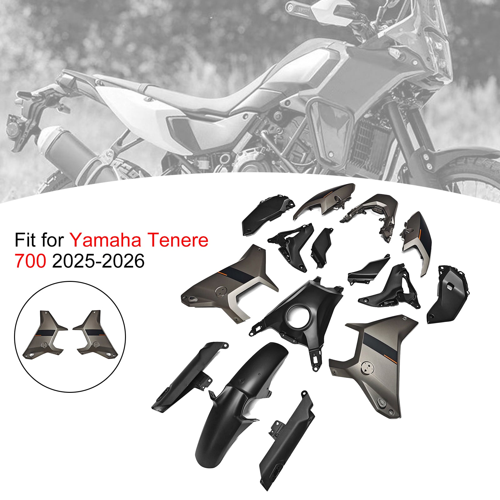 Amotopart 2025-2026 Yamaha Tenere 700 T700S Fairing Kit Collection