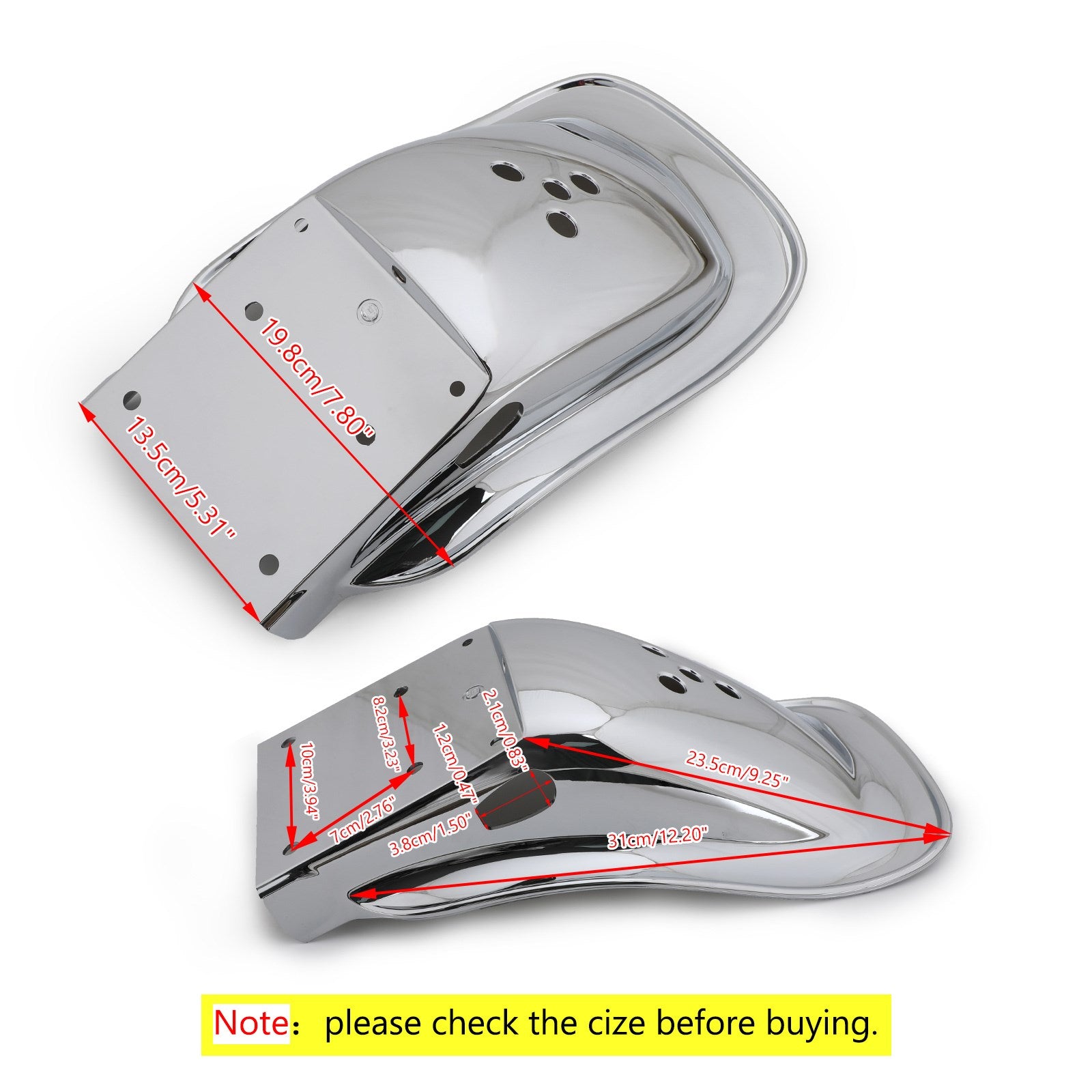 Motorcycle Rear Fender Mudguard For Kawasaki Z900 RS Z900RS Cafe 18-22 Chrome