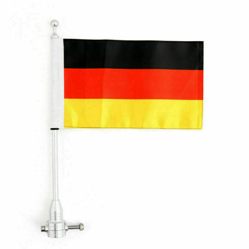 Univesal Luggage Rack Vertical Flag Pole & Germany Flag For Softail Iron 883