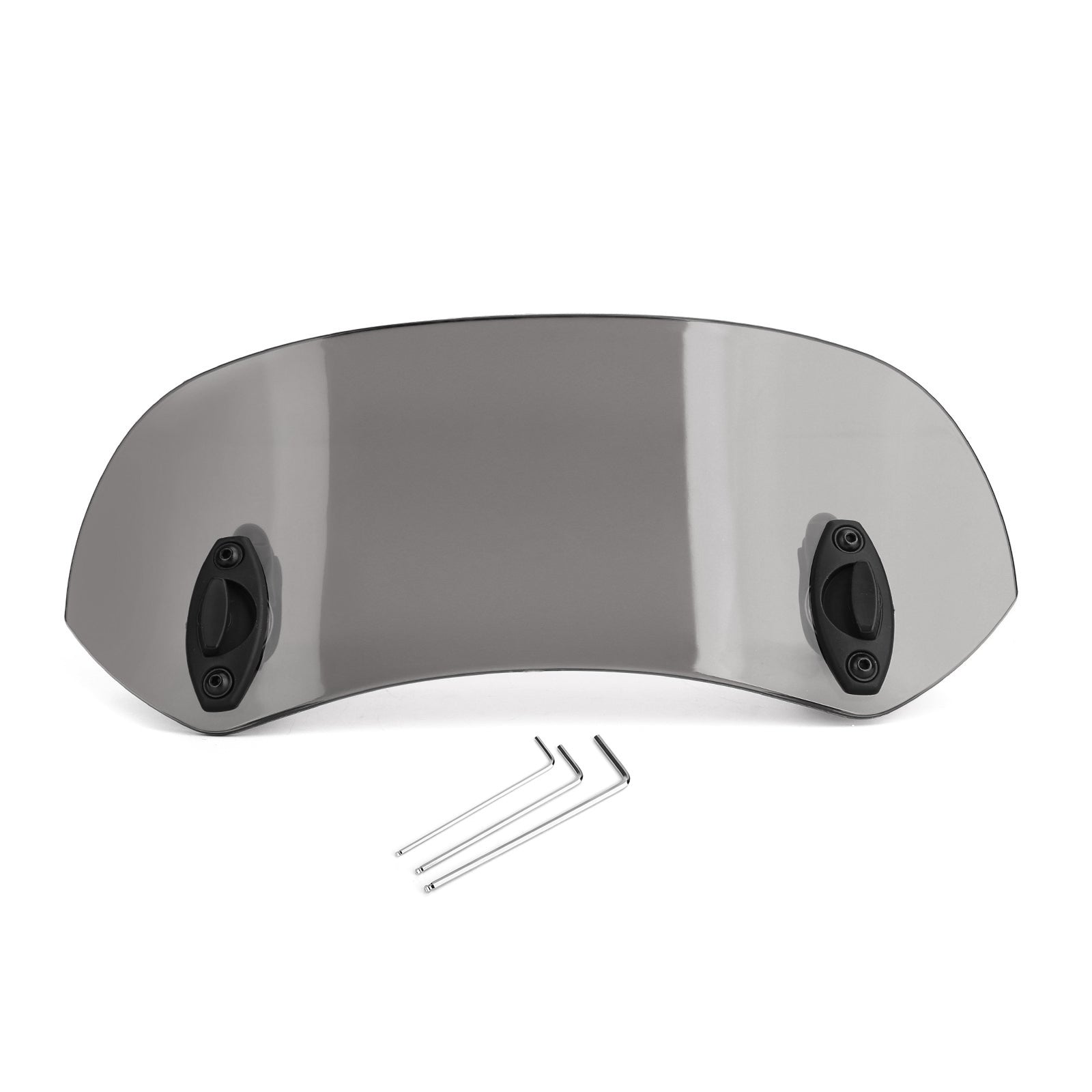 Clip ajustable para motocicleta, alerón de extensión de parabrisas, Deflector de viento gris