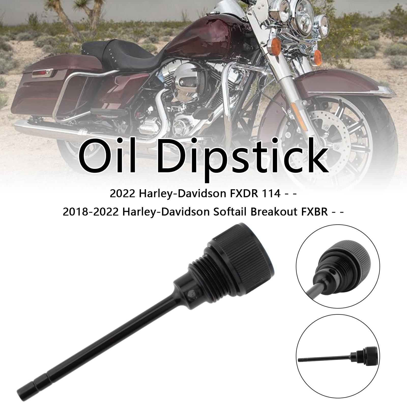 07-19 Softail Road Glide 1105-0022 Oil Dipstick Tank Cap Plug