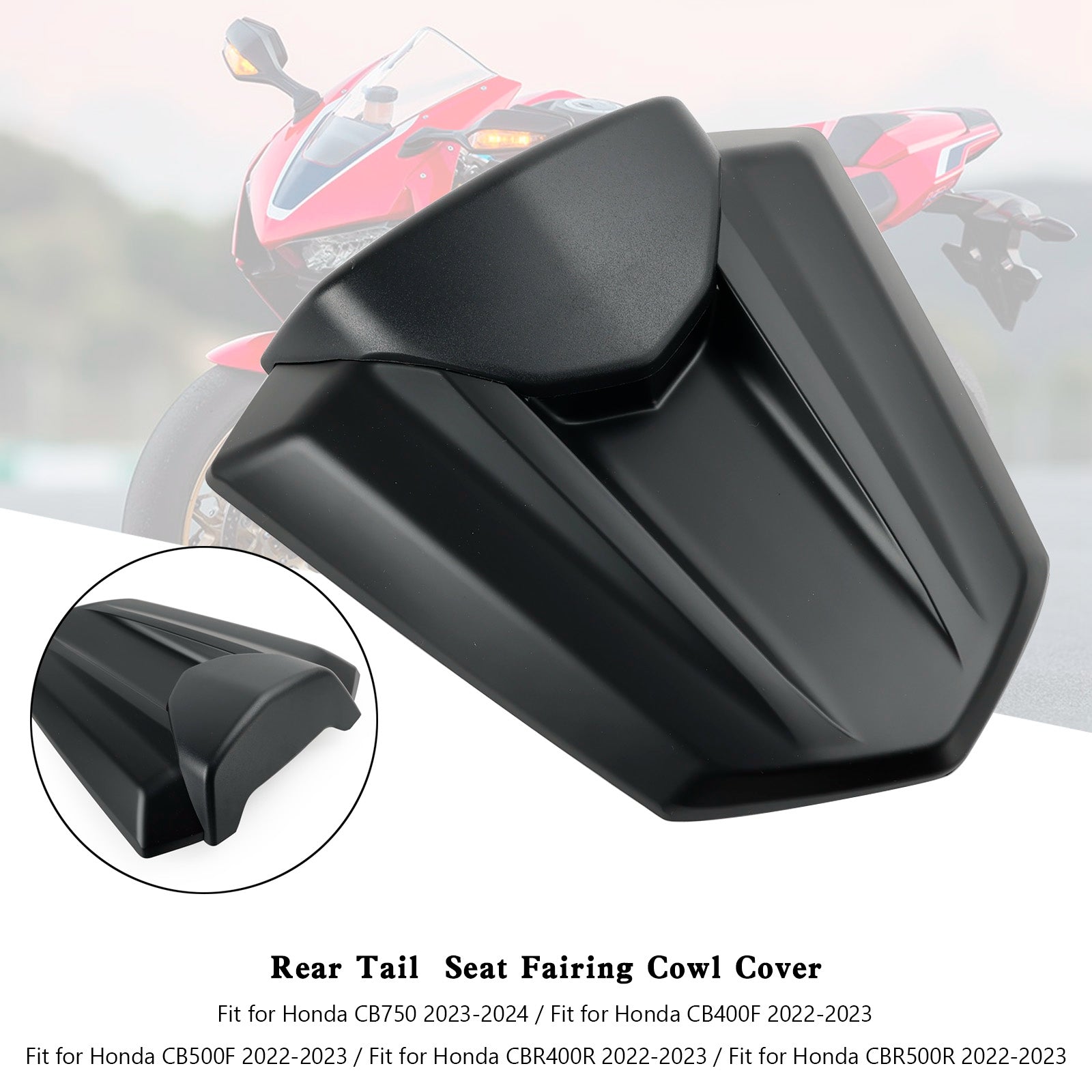 Cubierta de carenado de asiento trasero para Honda CB750 CB400F CB500F CBR400R CBR500R 22-23