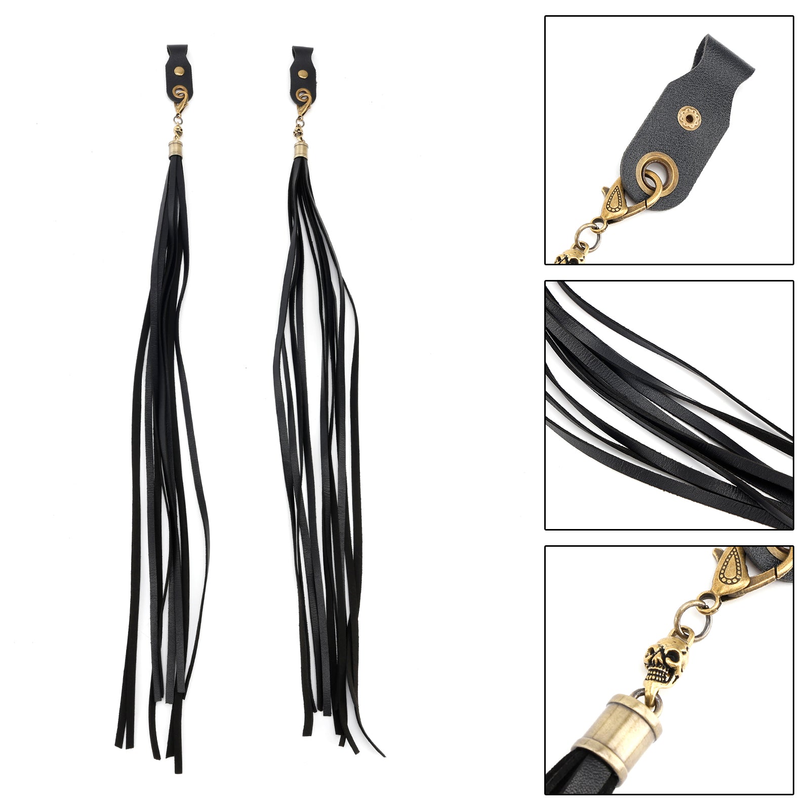 Dyna Road Glide Road King Handlebar Tassel Brake Lever Grip Decoration Black