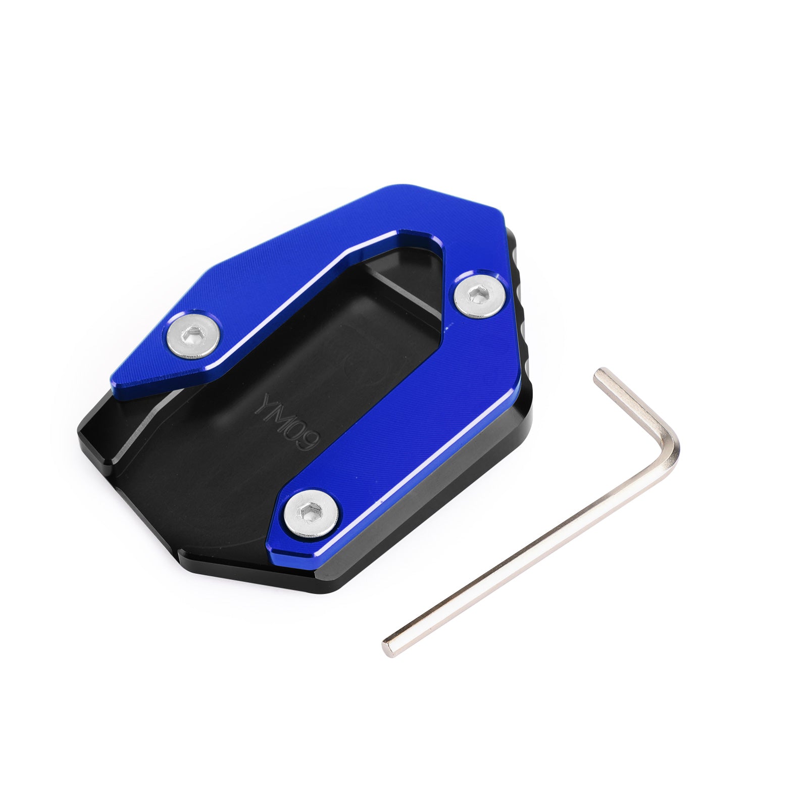 YAMAHA MT09 FZ09 FJ09 TRACER 900 15-19 Side Stand Standstand Plaat Pad Blue