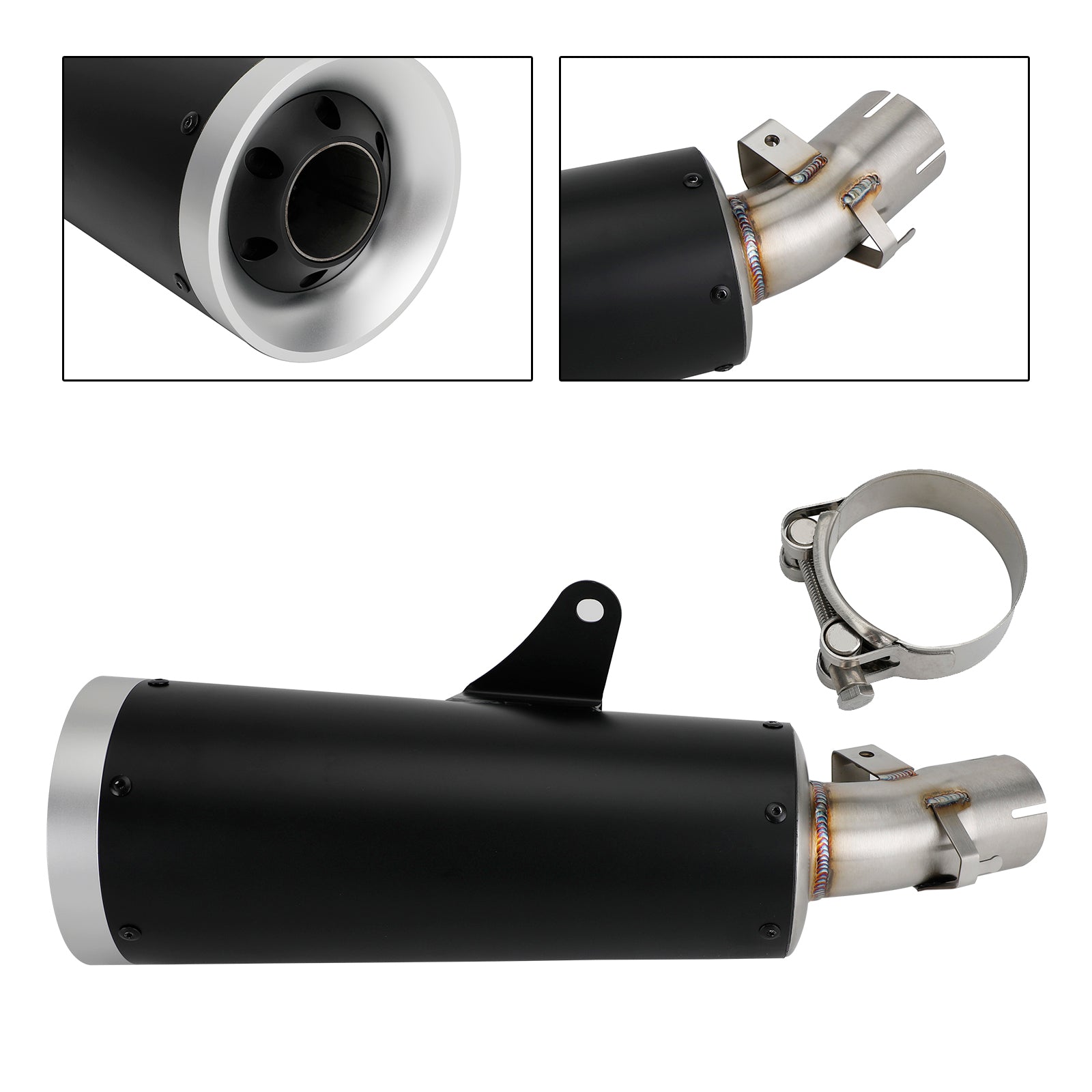 Nerezový skluz na výfukový tlumič tlumiče ocas černý pro Kawasaki Z900rs 18-23 19