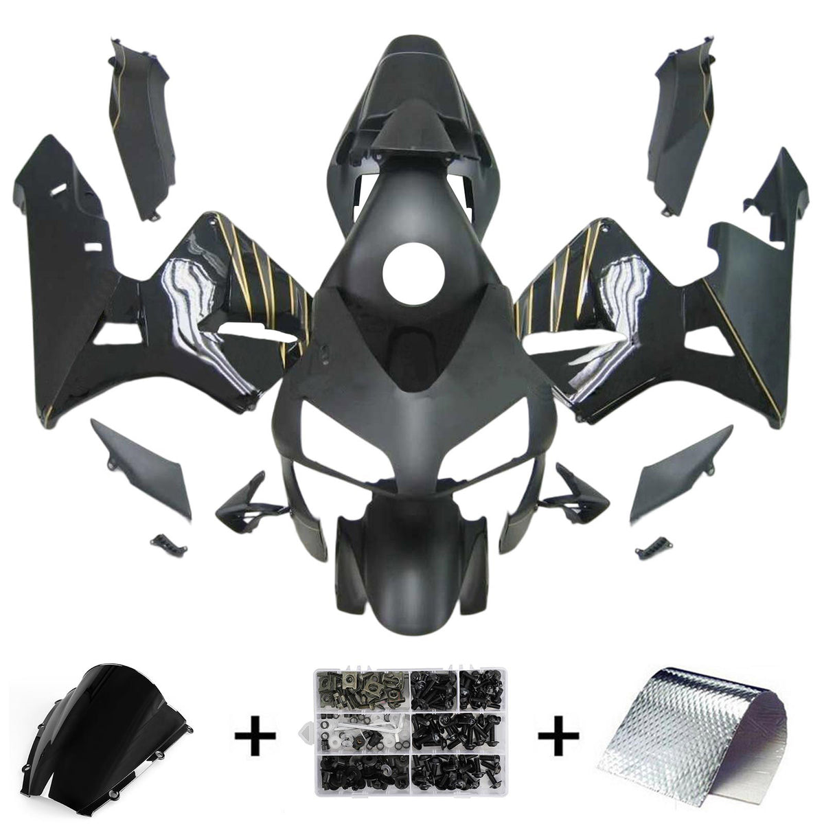 Amotopart 2003-2004 Honda CBR600RR F5 Black Fairing Kit