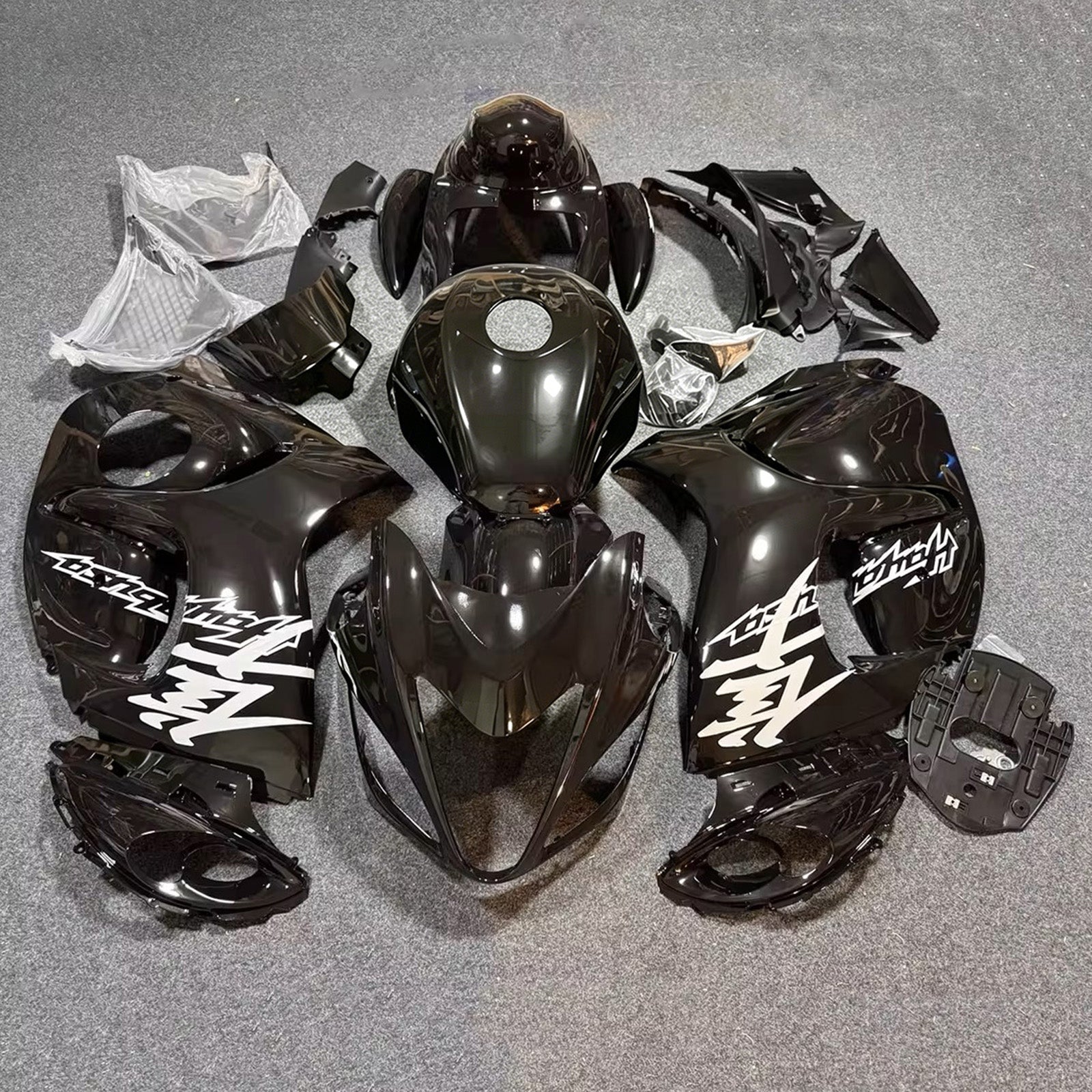 Amotopart 2008-2020 Suzuki Hayabusa GSX1300R Black Fairing Kit