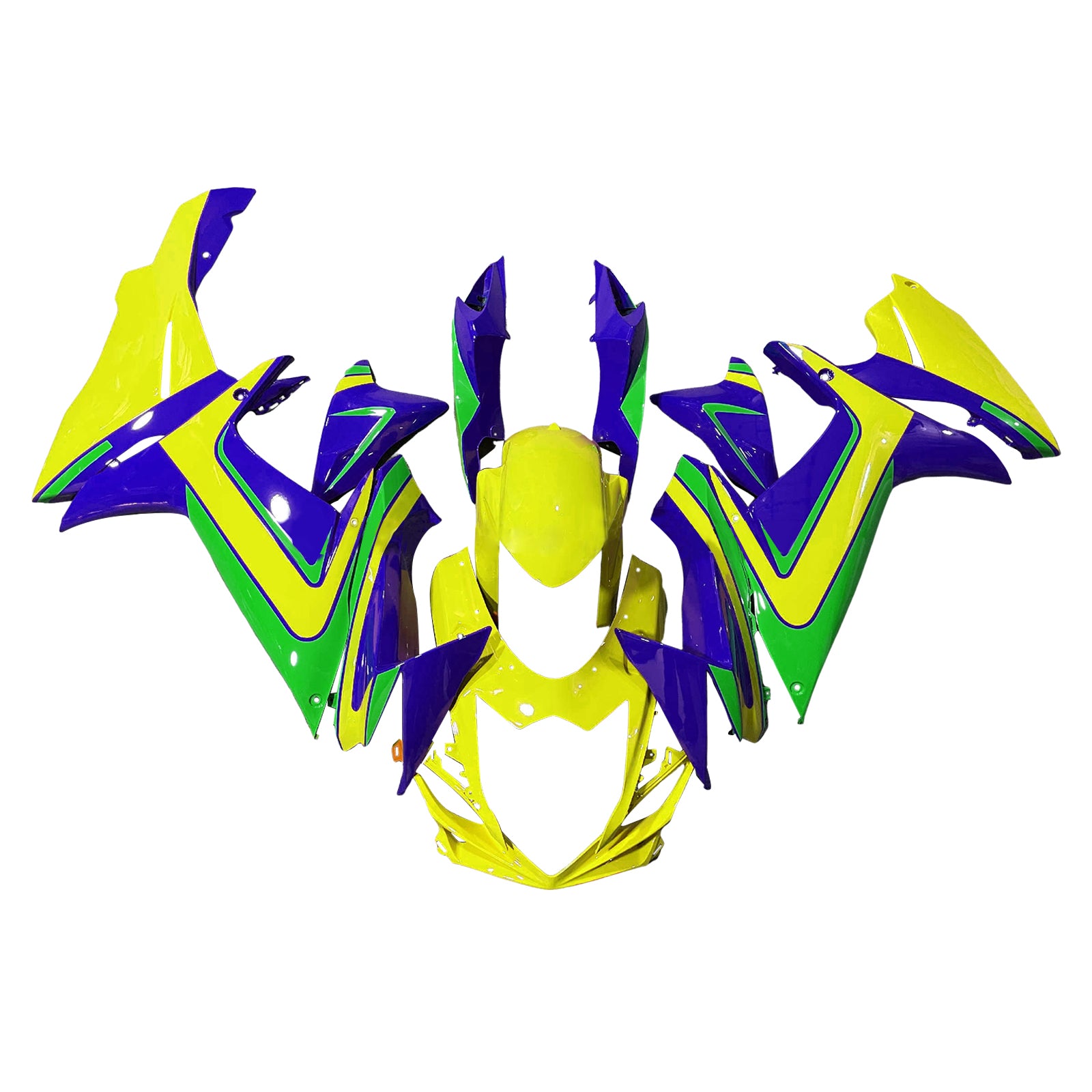 Amotopart 2011-2025 Suzuki GSXR 600/750 Green Yellow Blue Fairing Kit