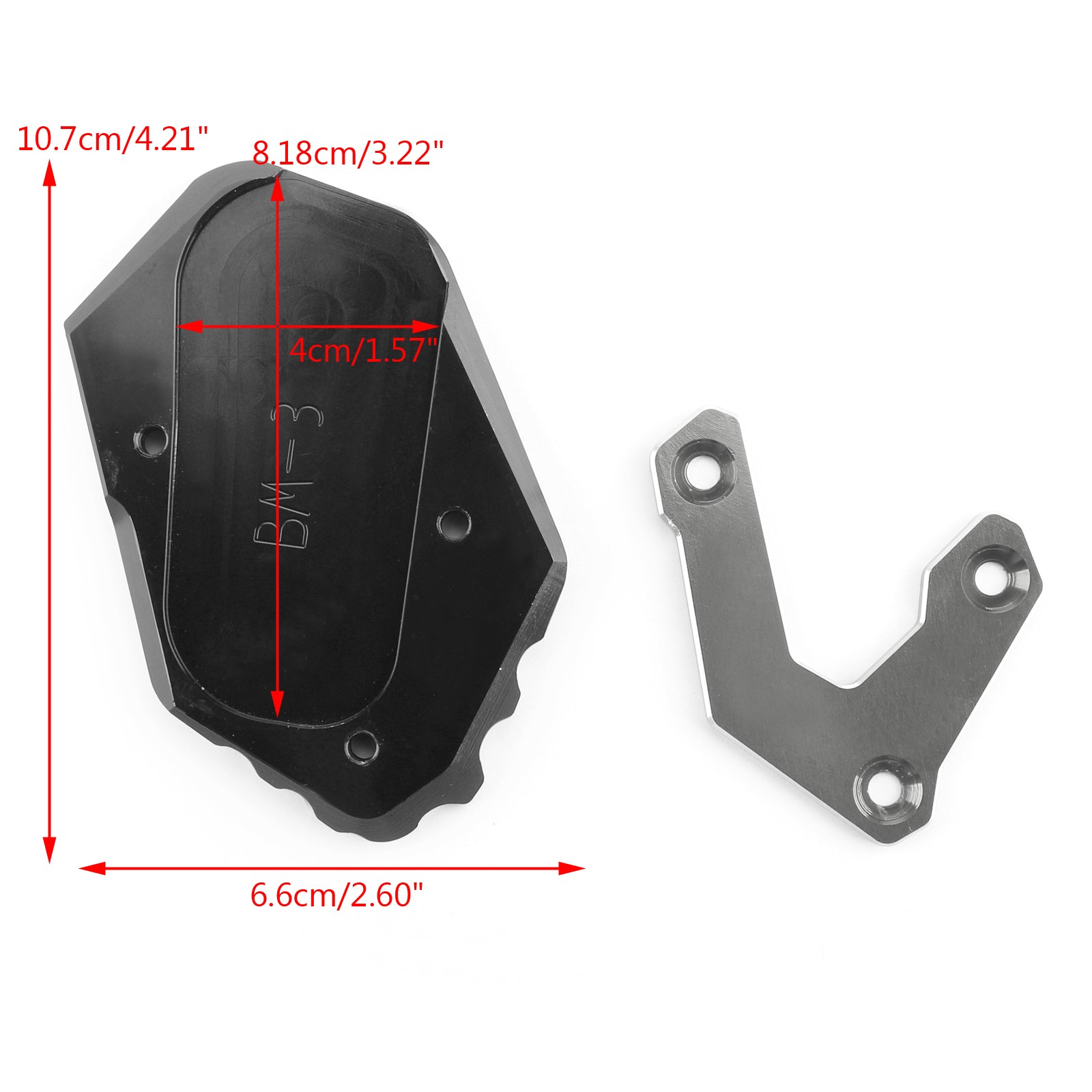 2017-2018 BMW R1200 GS LC CNC Kickstand Side Stand Plate Extension Pad Titan