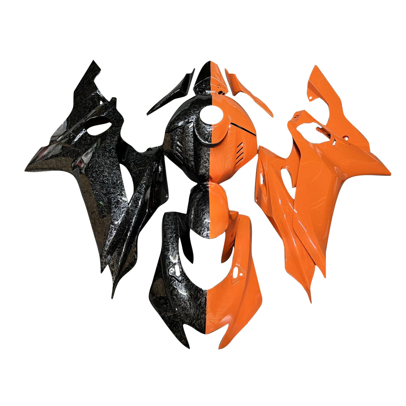 Amotopart 2017-2023 Yamaha YZF-R6 Forged Carbon Fiber Orange Fairing Kit
