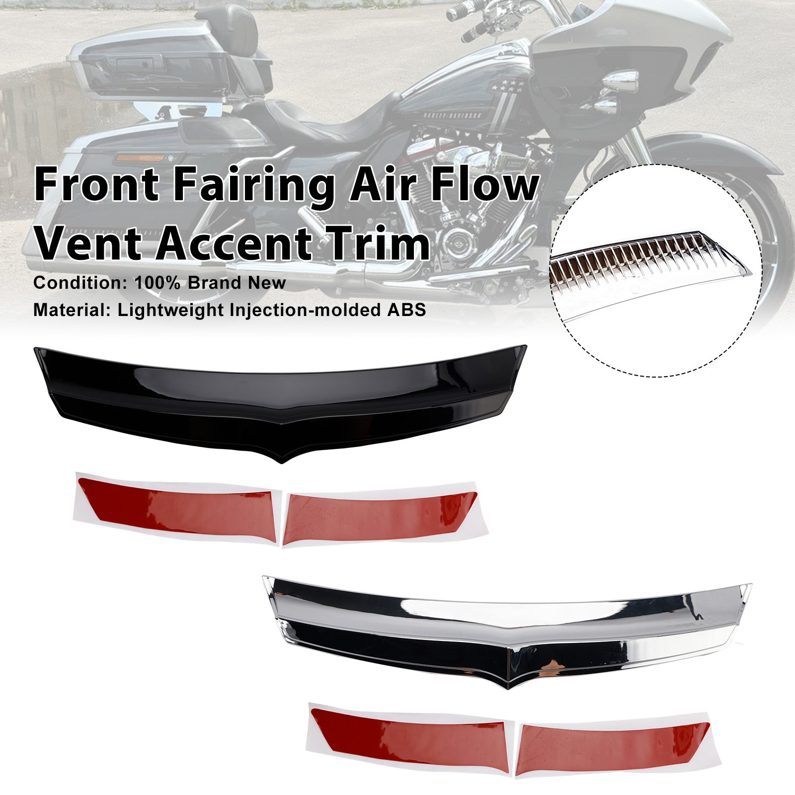 2015-Up Road Glide FLTRX Front Fairing Air Flow Vent Accent Trim