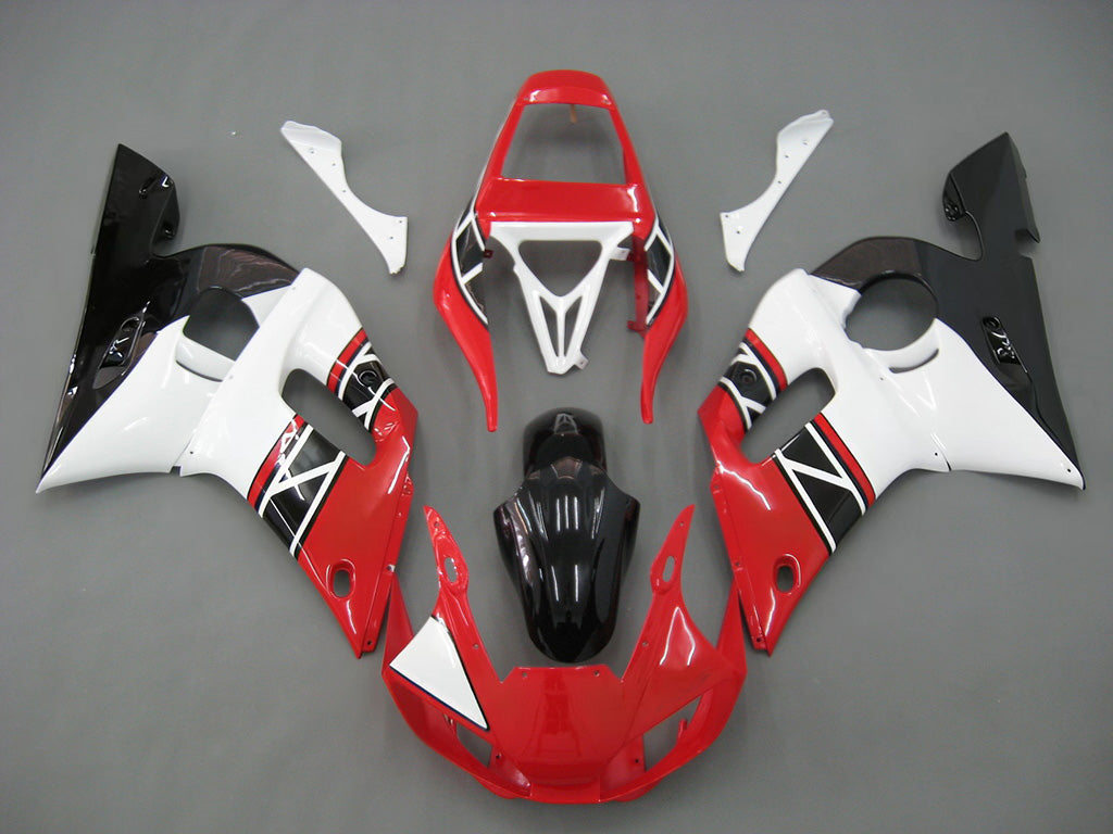 Amotopart 1998-2002 Yamaha YZF 600 R6 red/white Fairing Kit
