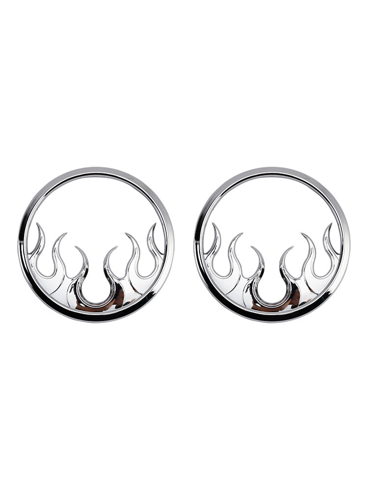 Touring Electra Glide Ultra Classic Flame Speaker Grills Accent Trim Cover