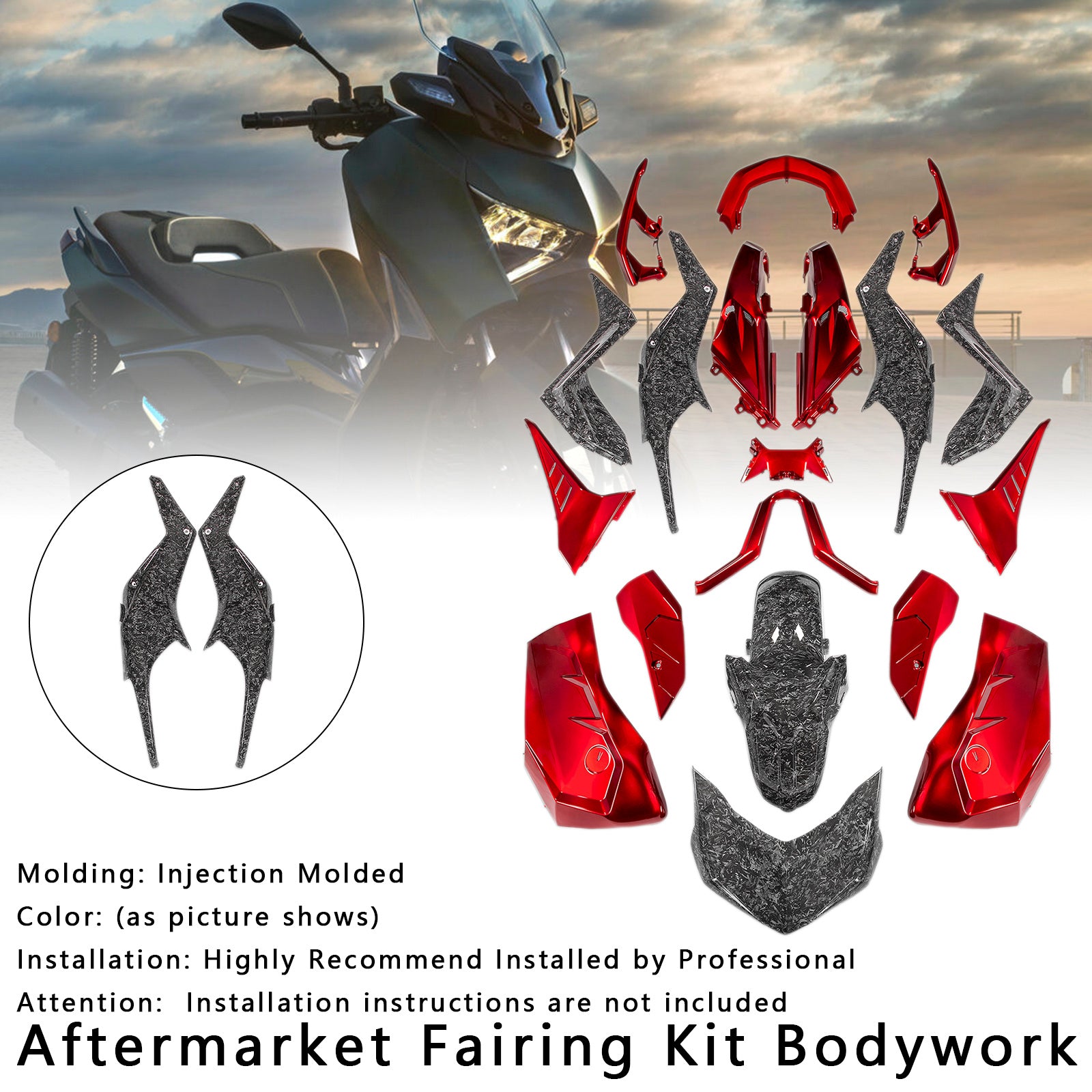 Amotopart 2023-2024 Yamaha X-MAX 300 Fairing Kit