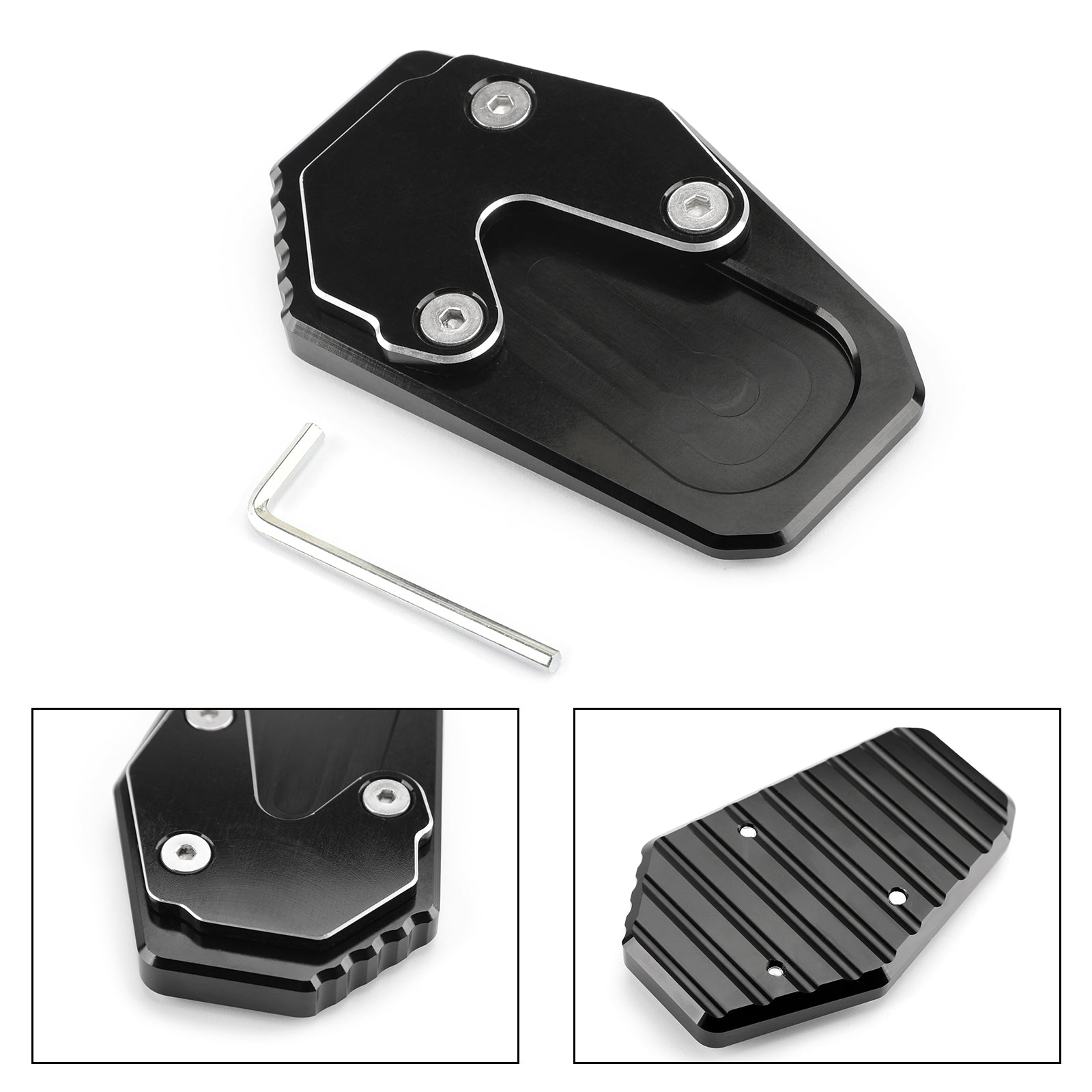 14-15 BMW R1200RT Motorcycle Side Stand Kickstand Pad Extension Plate Black