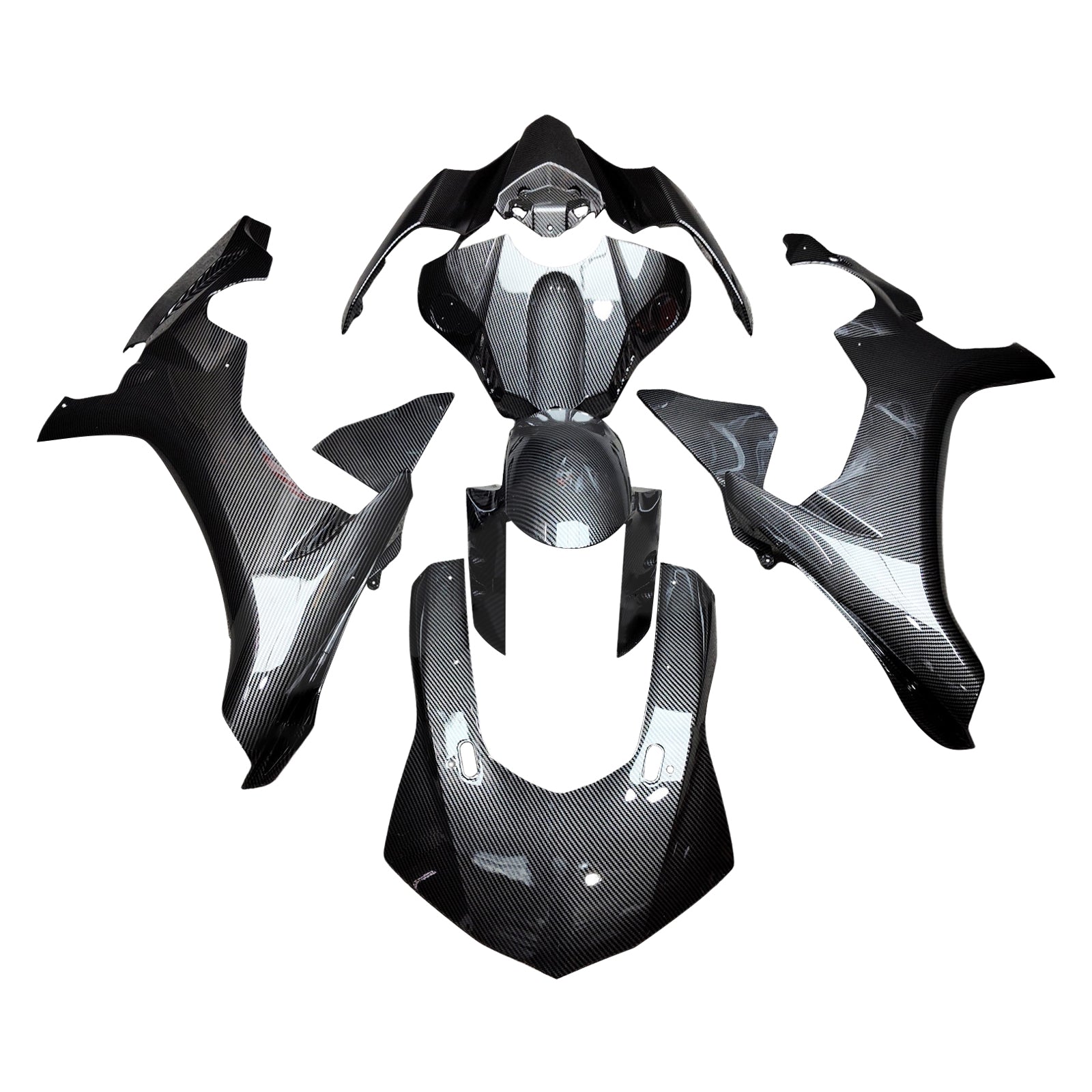 Amotopart 2015-2019 Yamaha YZF-R1 Carbon Fiber Pattern Fairing Kit