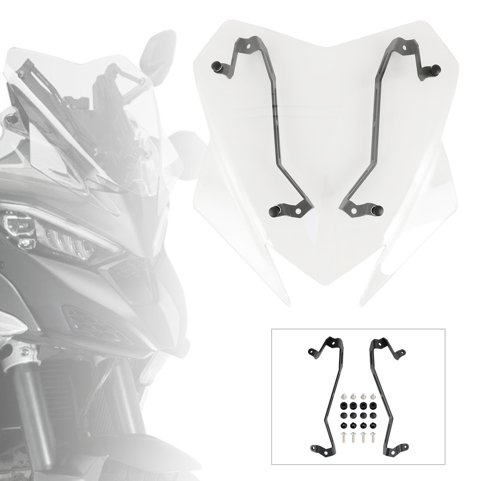 En pare-brise Ajustement pour Ducati Multistrada V4/S/S Sport 2021-2023