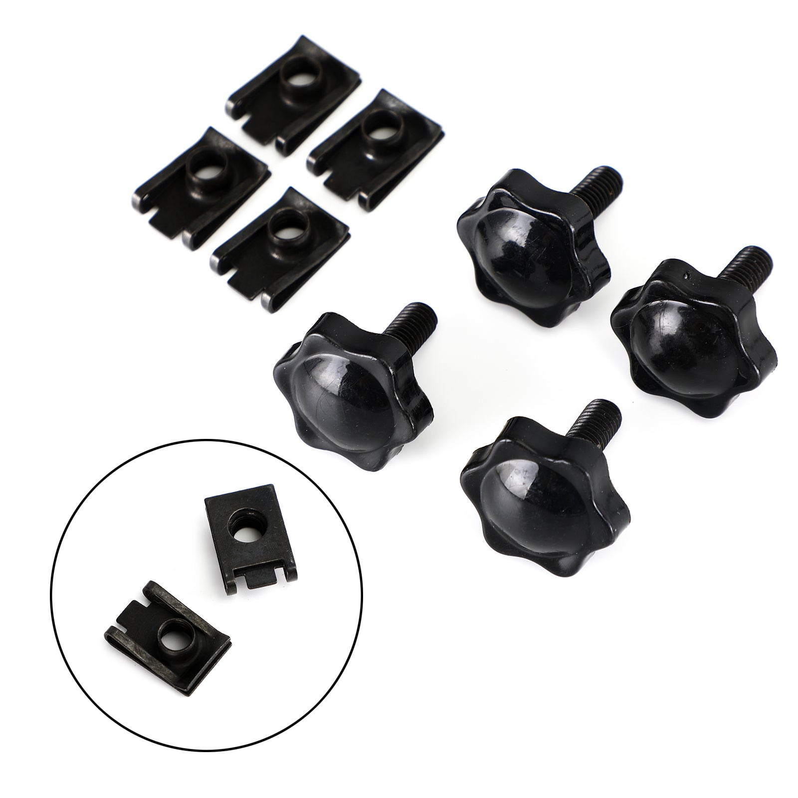 96-19 Harley Glide King Touring Saddlebag Lever Lock Bolts & Nuts Set Black