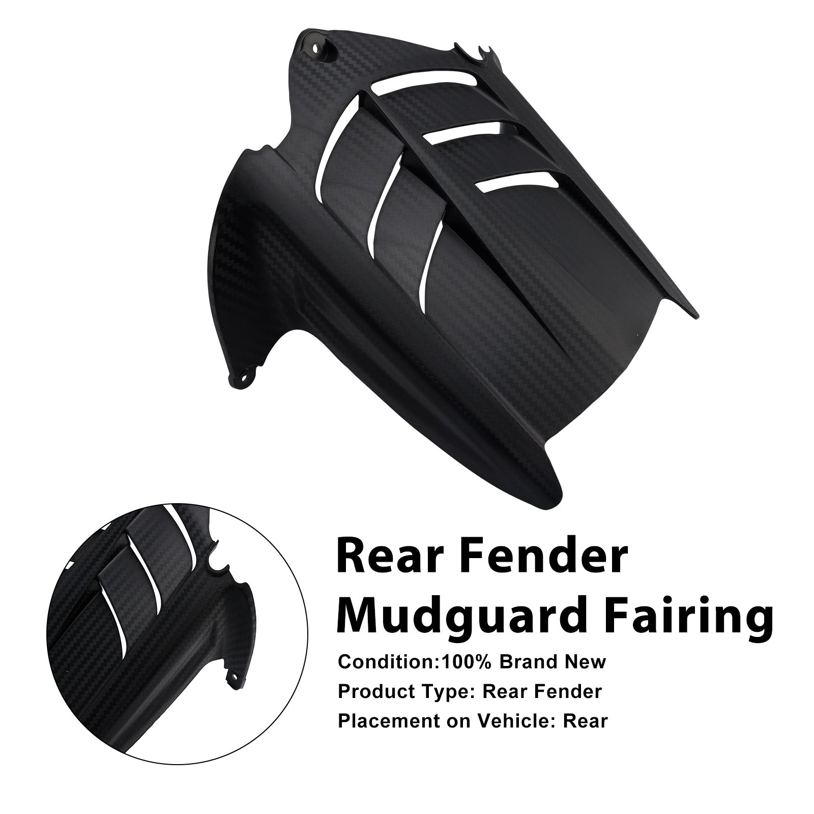 2009-2025 Kawasaki ZX-6R 636 Rear Fender Mudguard Fairing