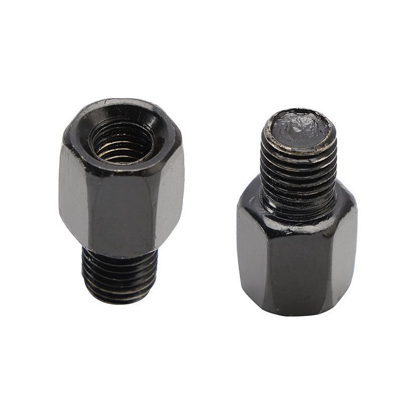 2 adaptadores de espelho universal para scooter de motocicleta, padrão de 8 mm para reverso de 10 mm