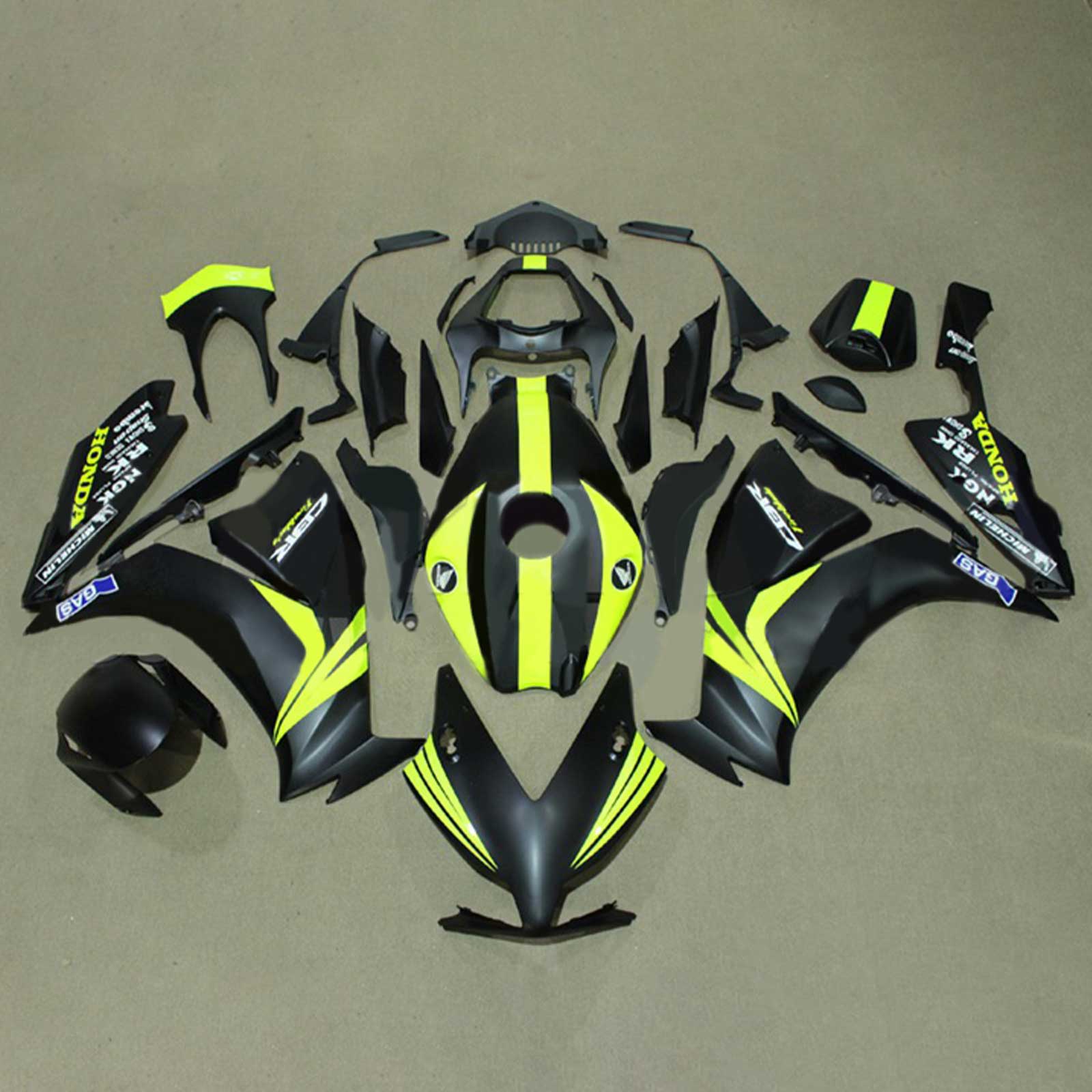 Amotopart 2012-2016 CBR1000RR Honda Kit carena nera e gialla