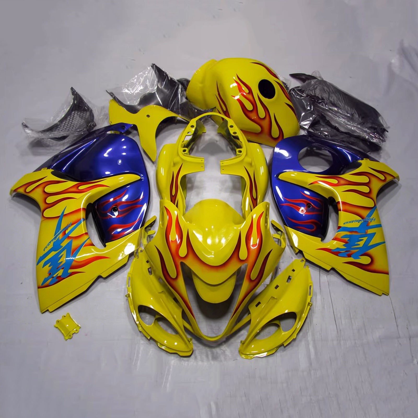 Amotopart 2008–2020 Suzuki Hayabusa GSX1300R Gelbes Verkleidungsset