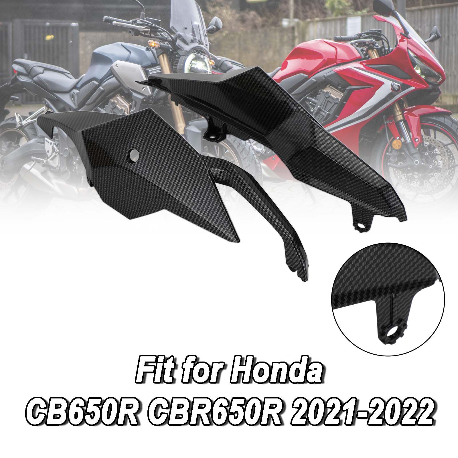 21-22 Honda CB650R CBR650R Rücksitzbezug Verkleidungsverkleidung Carbon