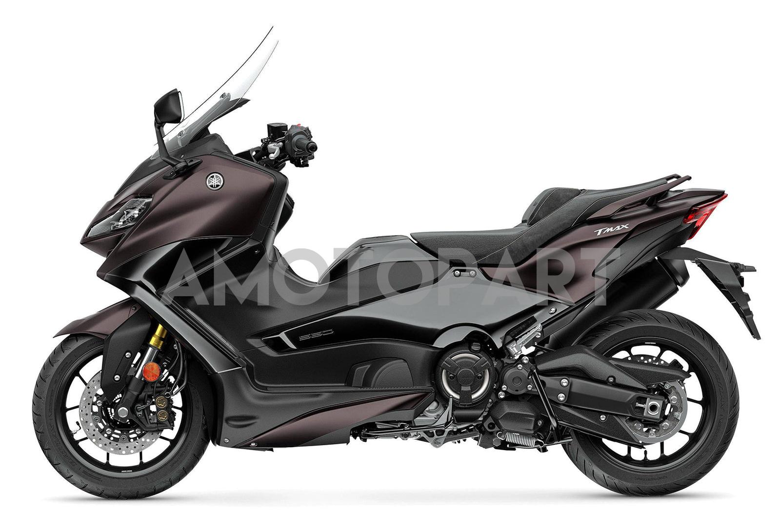 Amotopart 2022-2024 Yamaha TMAX560 Black Dark Purple Fairing Kit