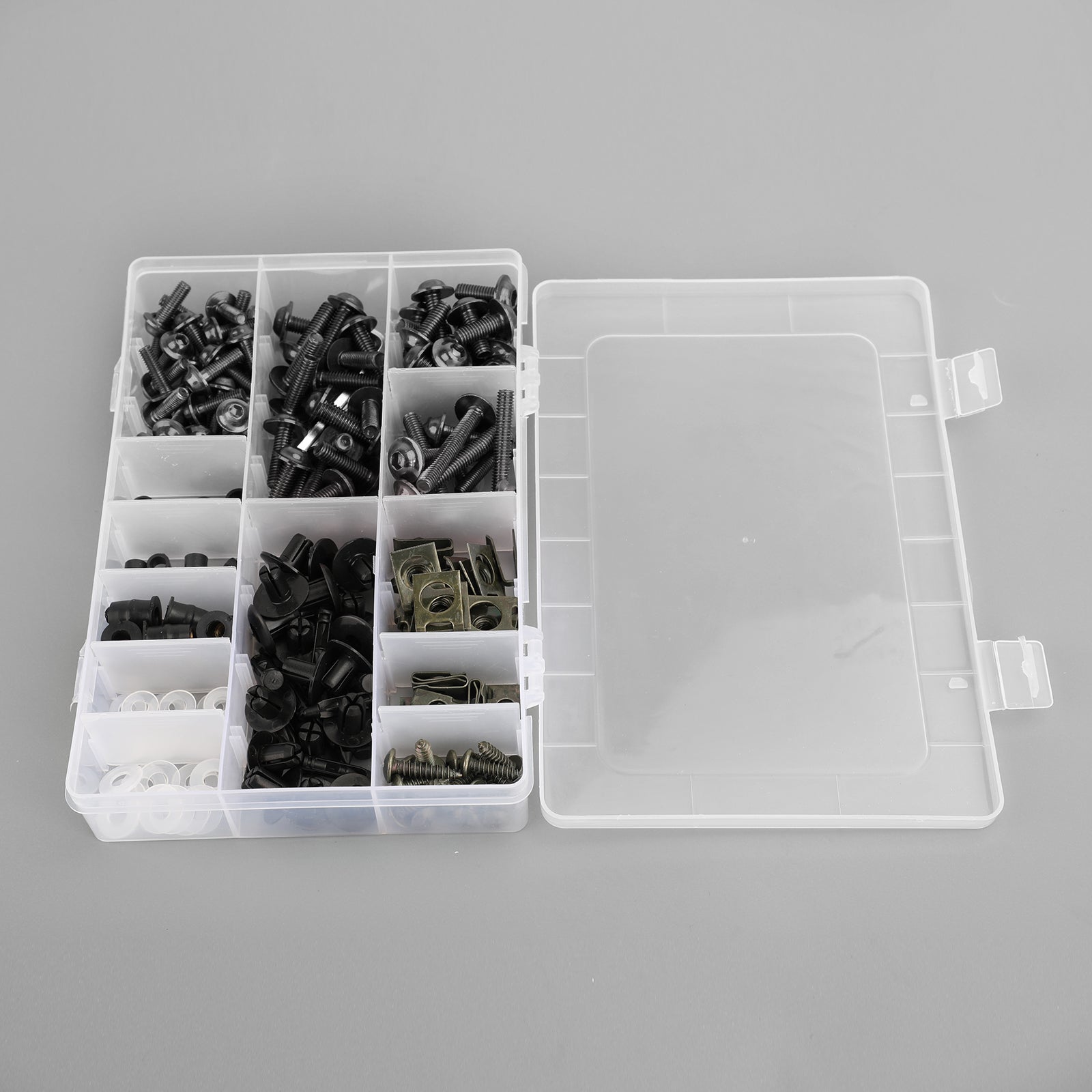 223pcs motocicleta sportbike bike windscreen stafffff kit de fixador de fixação parafuso de clipe bk