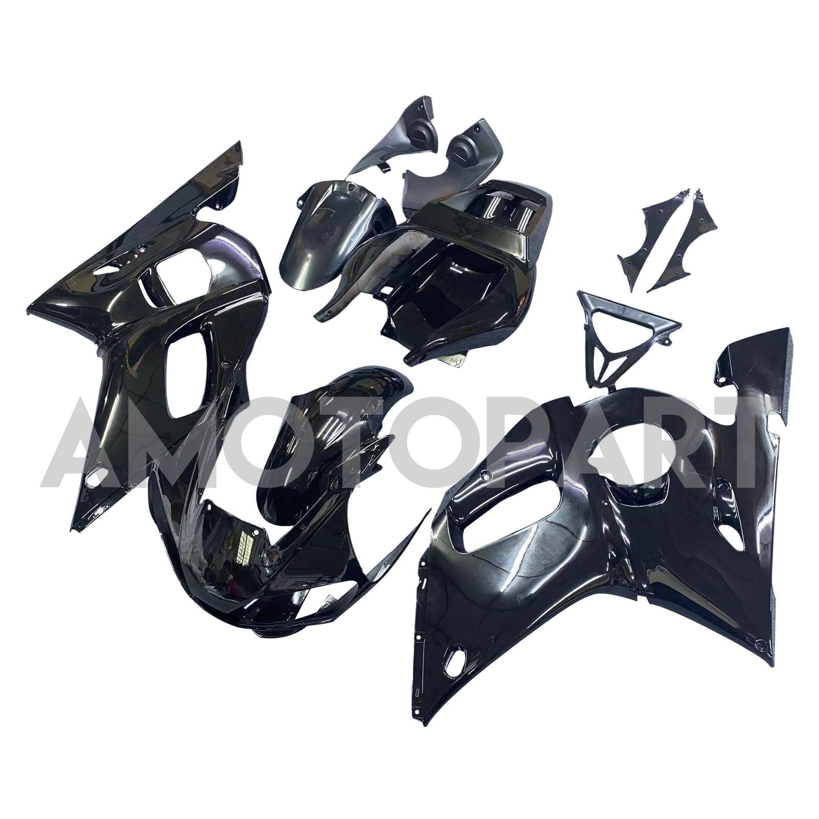 Amotopart 1998-2002 Yamaha YZF 600 R6 Black Fairing Kit