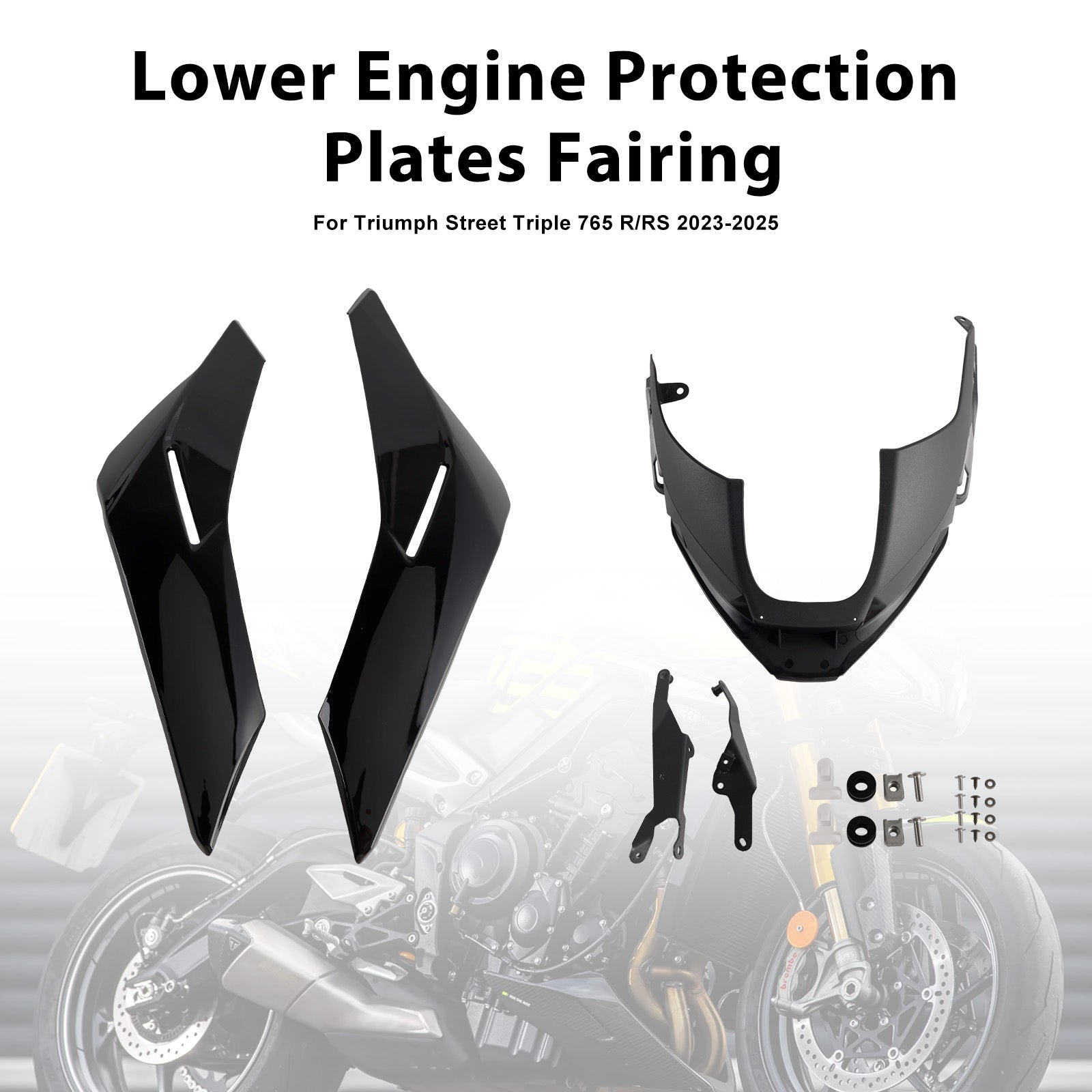 2023-2025 Street Triple 765 R/RSEngine Lower Belly Pan Panels Guard Fairing