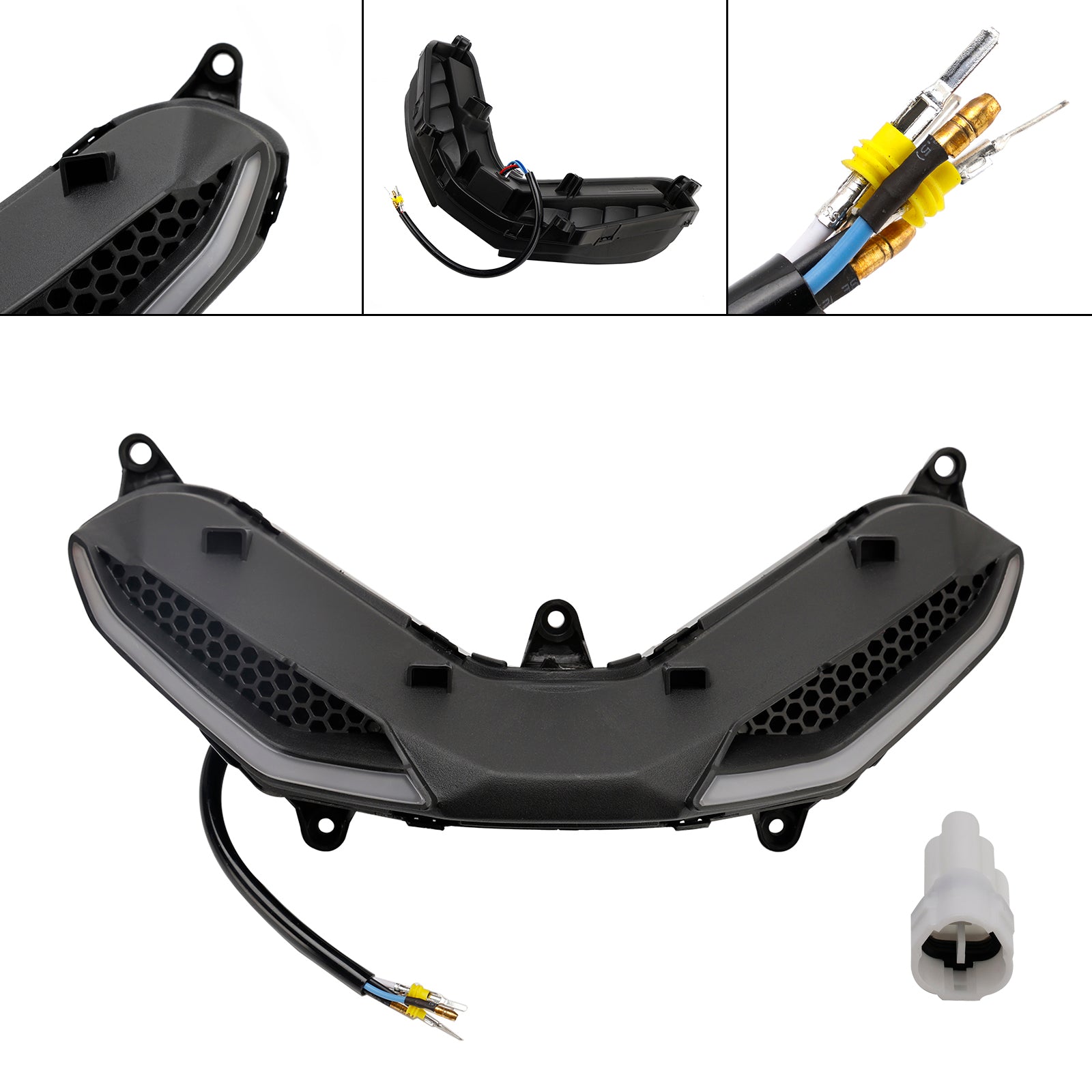 Le migliori offerte per Faro anteriore griglia faro LED protezione segnale luminoso per Yamaha Y15Zr