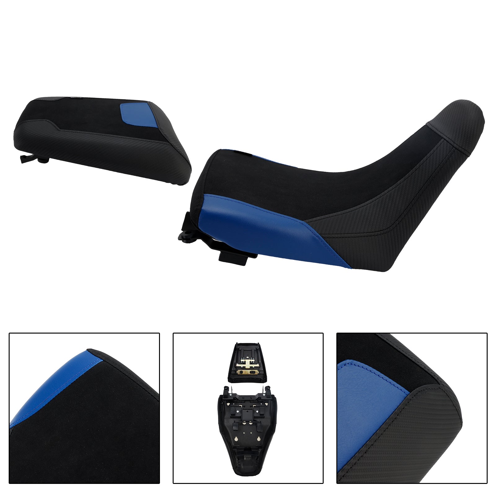 23-25 Suzuki V-Strom Dl1050 Voor&ROorkussenset voor Raider, onderste pasvorm, blauw
