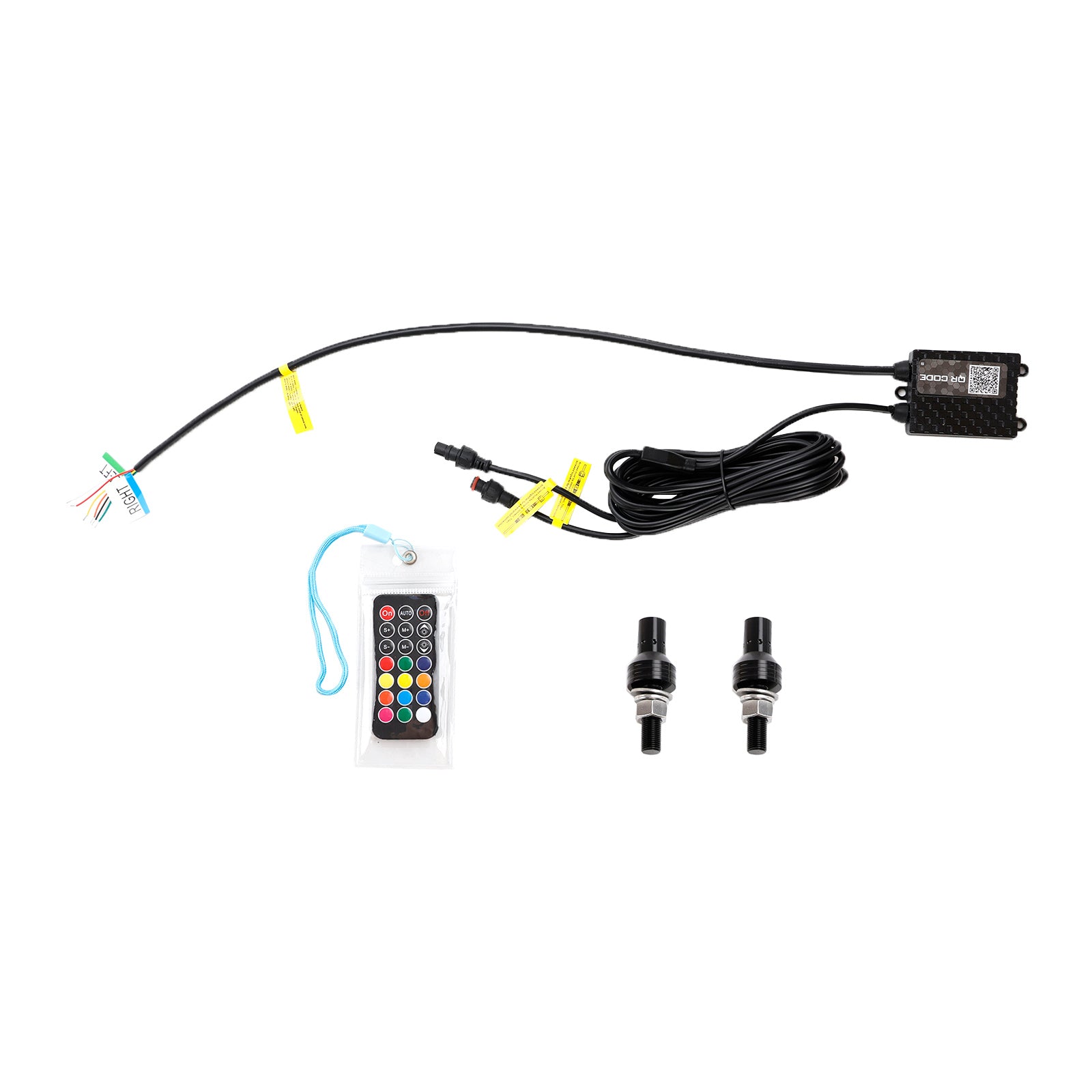 2x 2ft RGB LED -App Peitsche Leuchten Antenne mit Flaggen Fernbedienung für Polaris UTV ATV