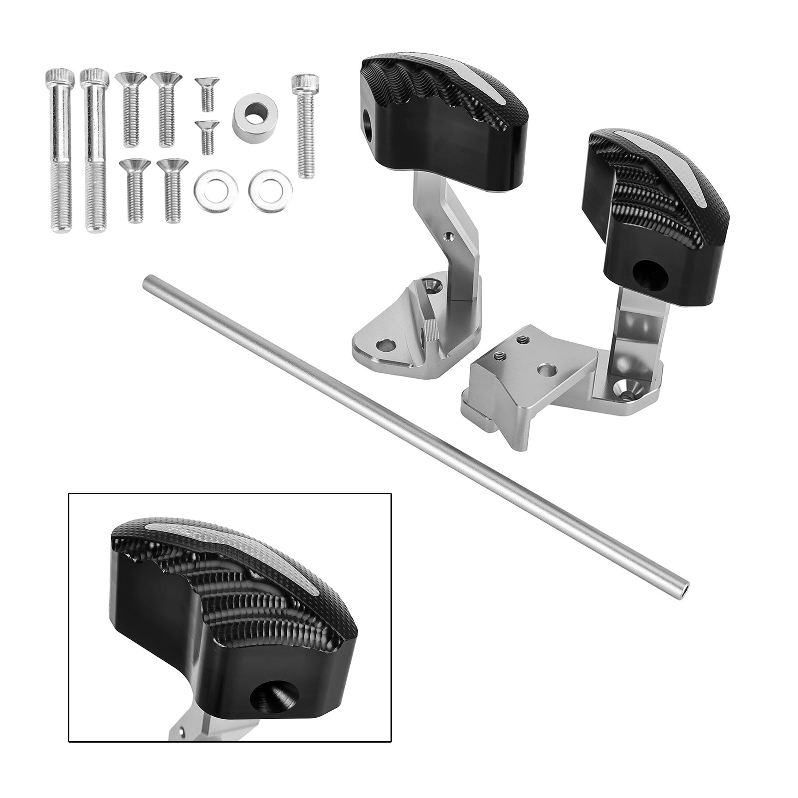 21-23 Suzuki GSXR1300 Hayabusa Protector Motor Crash Bund Pad Slider Silber