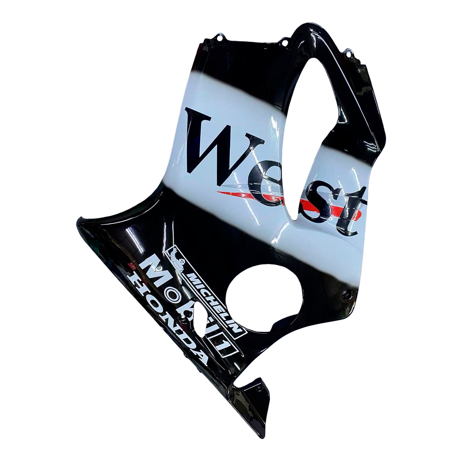 Amotopart 2004-2007 Honda CBR600 F4i Black White Fairing Kit