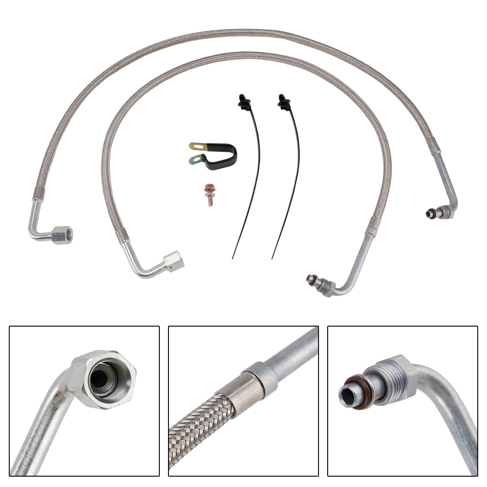 Polaris Trail Boss 330 03-08 2X Oil Hose Oil Cooler Lines 2204030 5412355