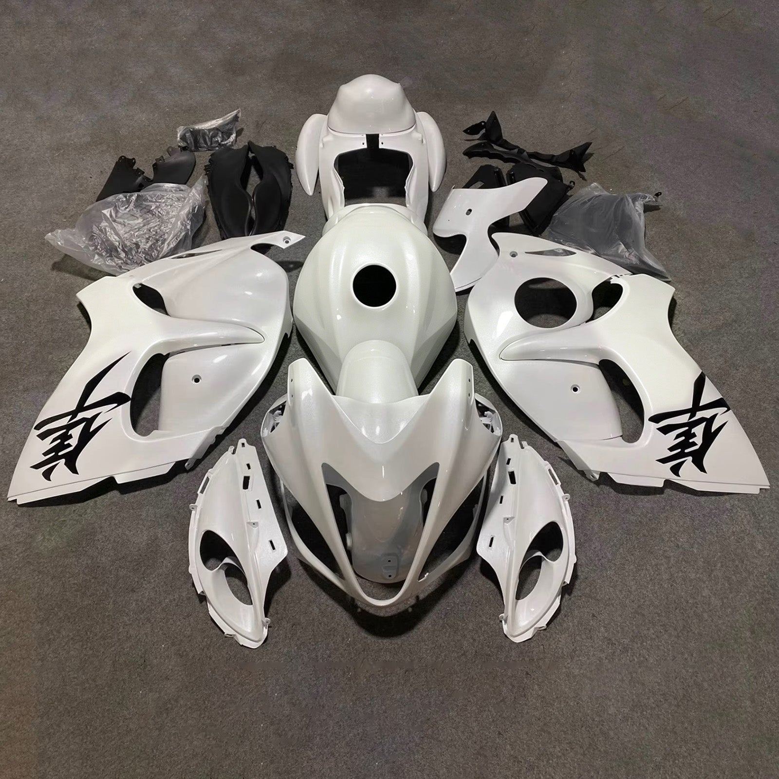 Amotopart 2008–2020 Suzuki Hayabusa GSX1300R weißes Verkleidungsset