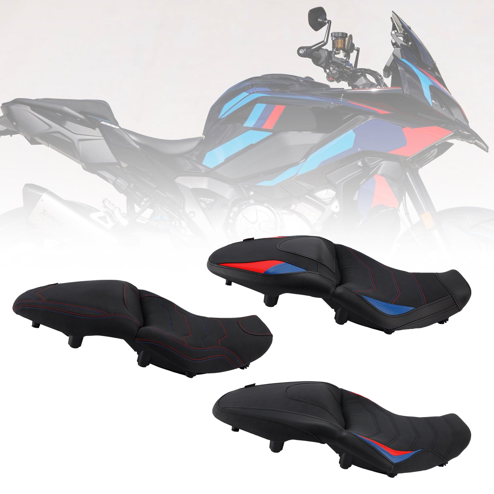 Rider Passenger Seat Front Rear Cushion +20mm For Bmw S1000Xr 20-26 M1000Xr
