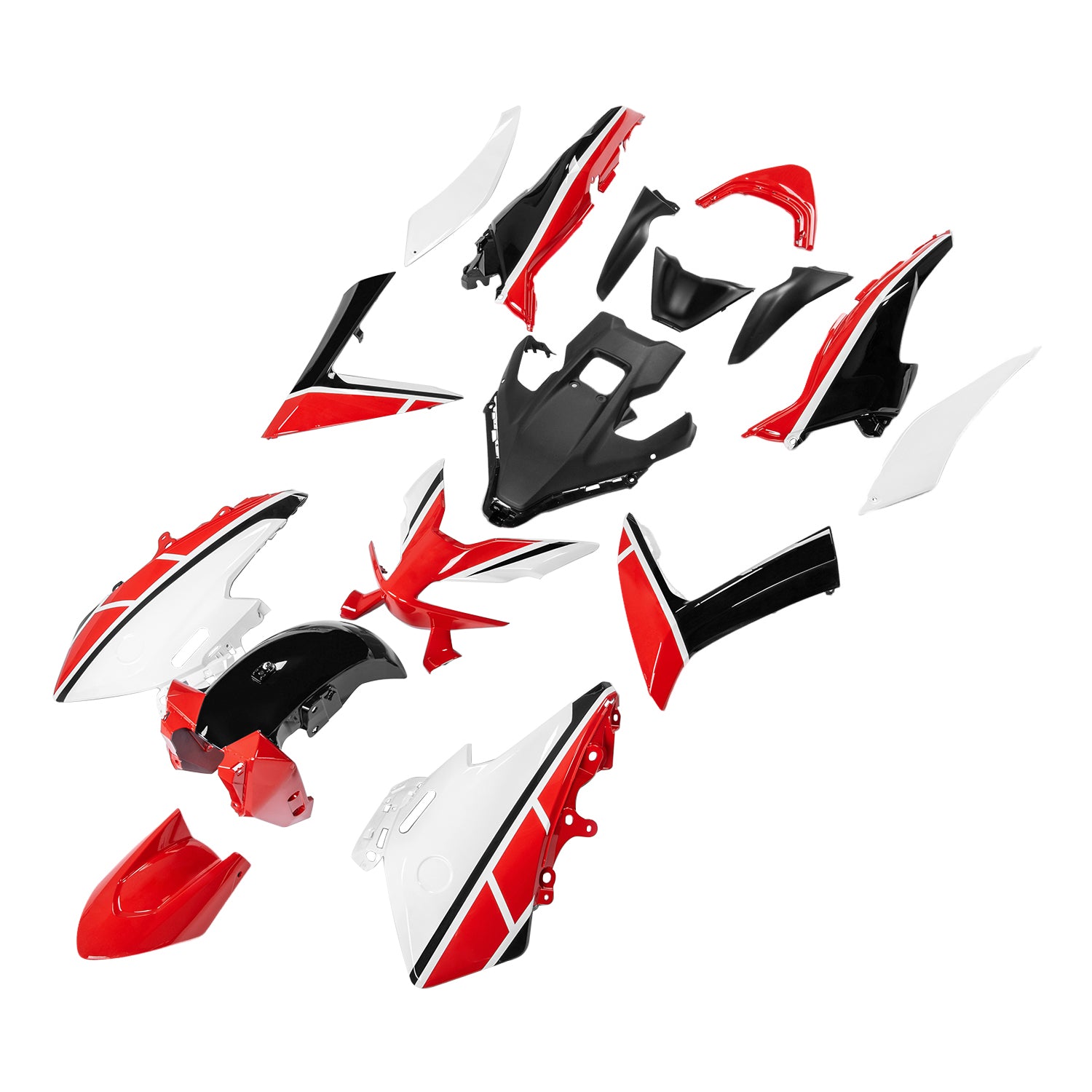 Amotopart 2023-2024 Yamaha T-MAX 560 Black Red White Fairing Kit