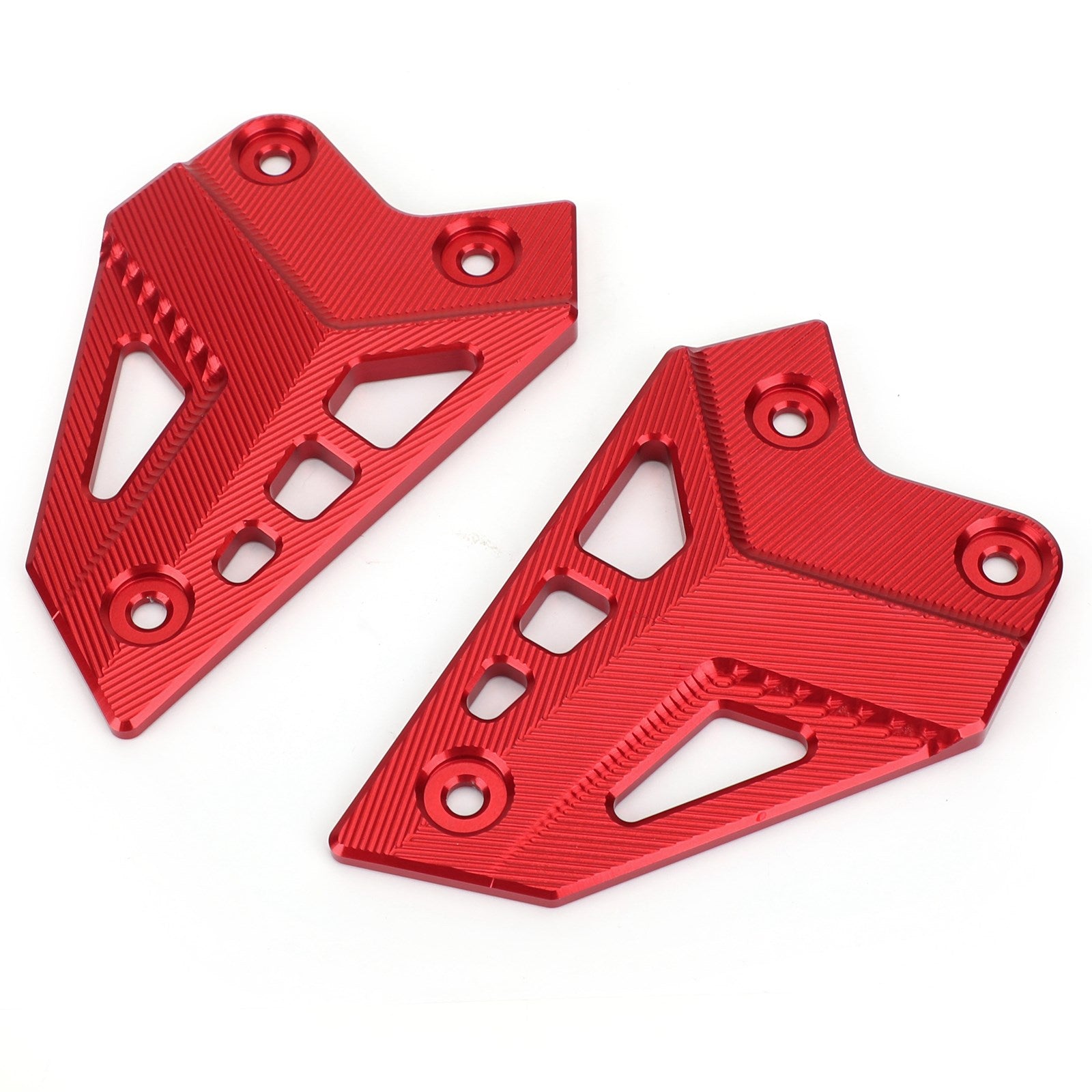 17-21 Kawasaki Z900 Footpeg Footrost Heel Plates Guard Protector Set Red