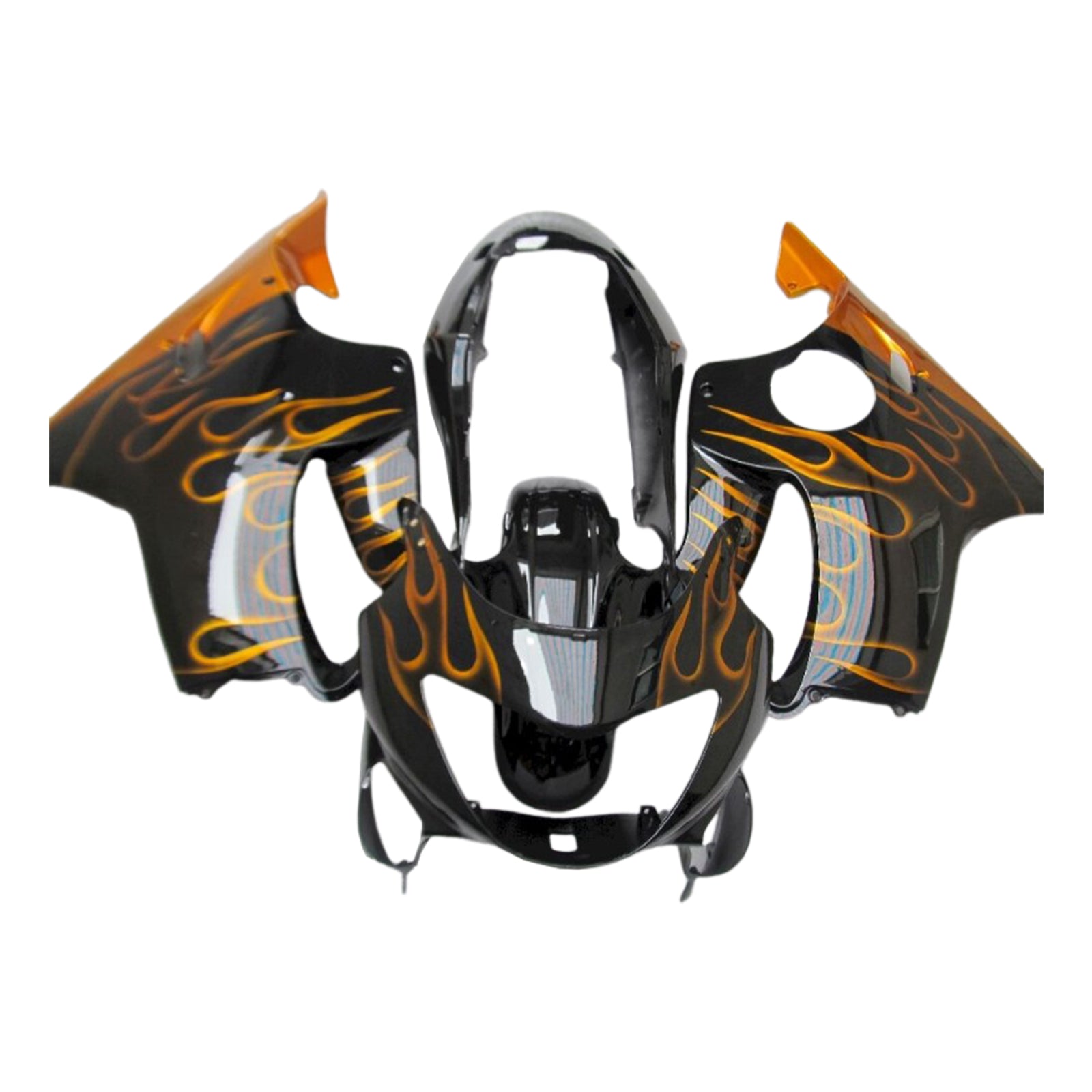 Amotopart 1999-2000 Honda CBR600F4 Black Gold Fairing Kit