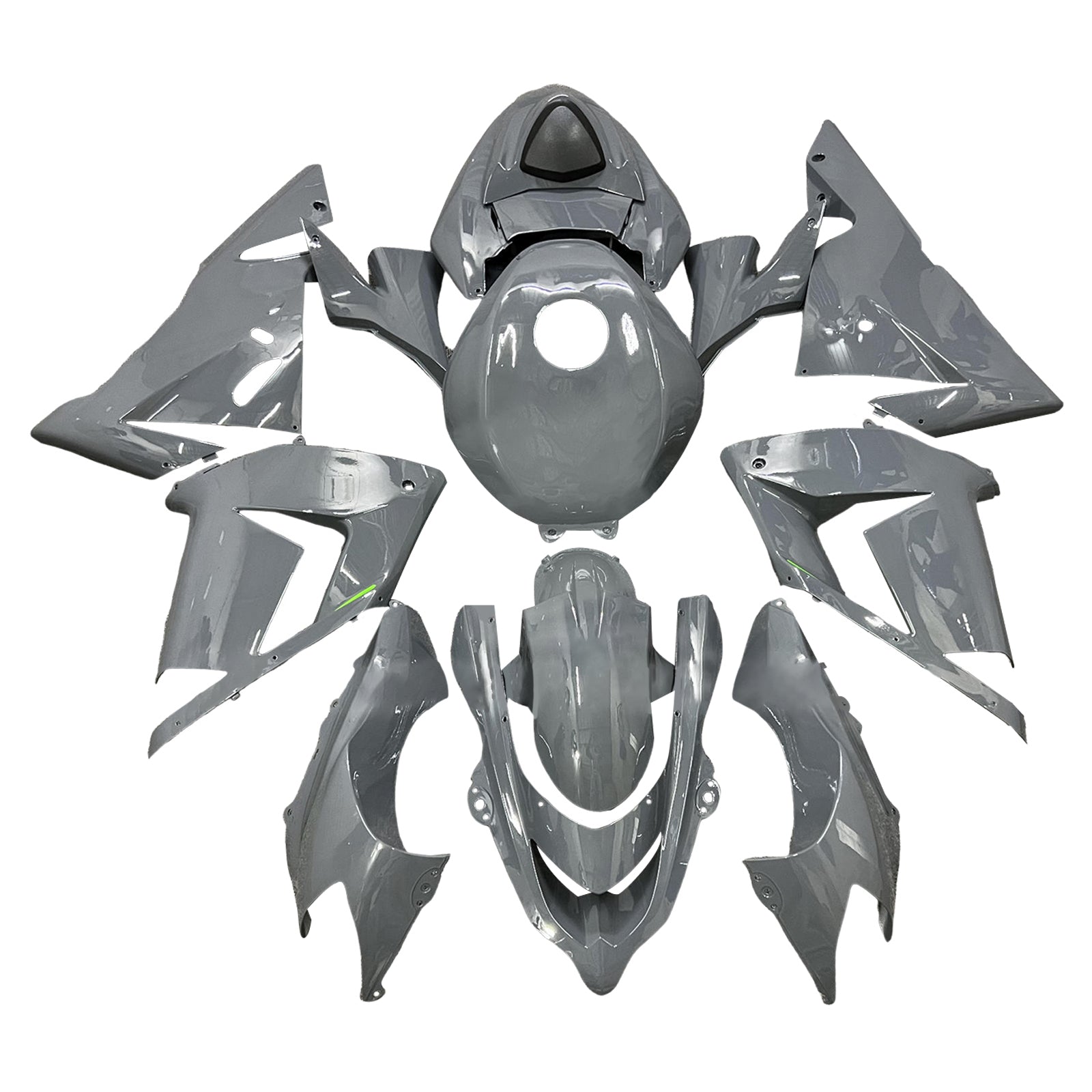 Amotopart 2004-2005 Kawasaki ZX10R Gloss Grey Fairing Kit