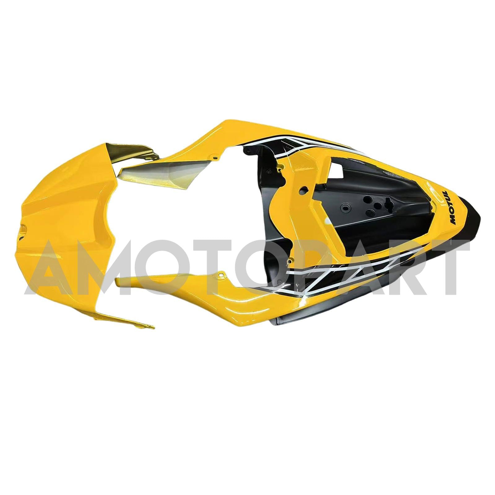 Amotopart 2009-2011 Yamaha YZF 1000 R1 Yellow Black White Fairing Kit