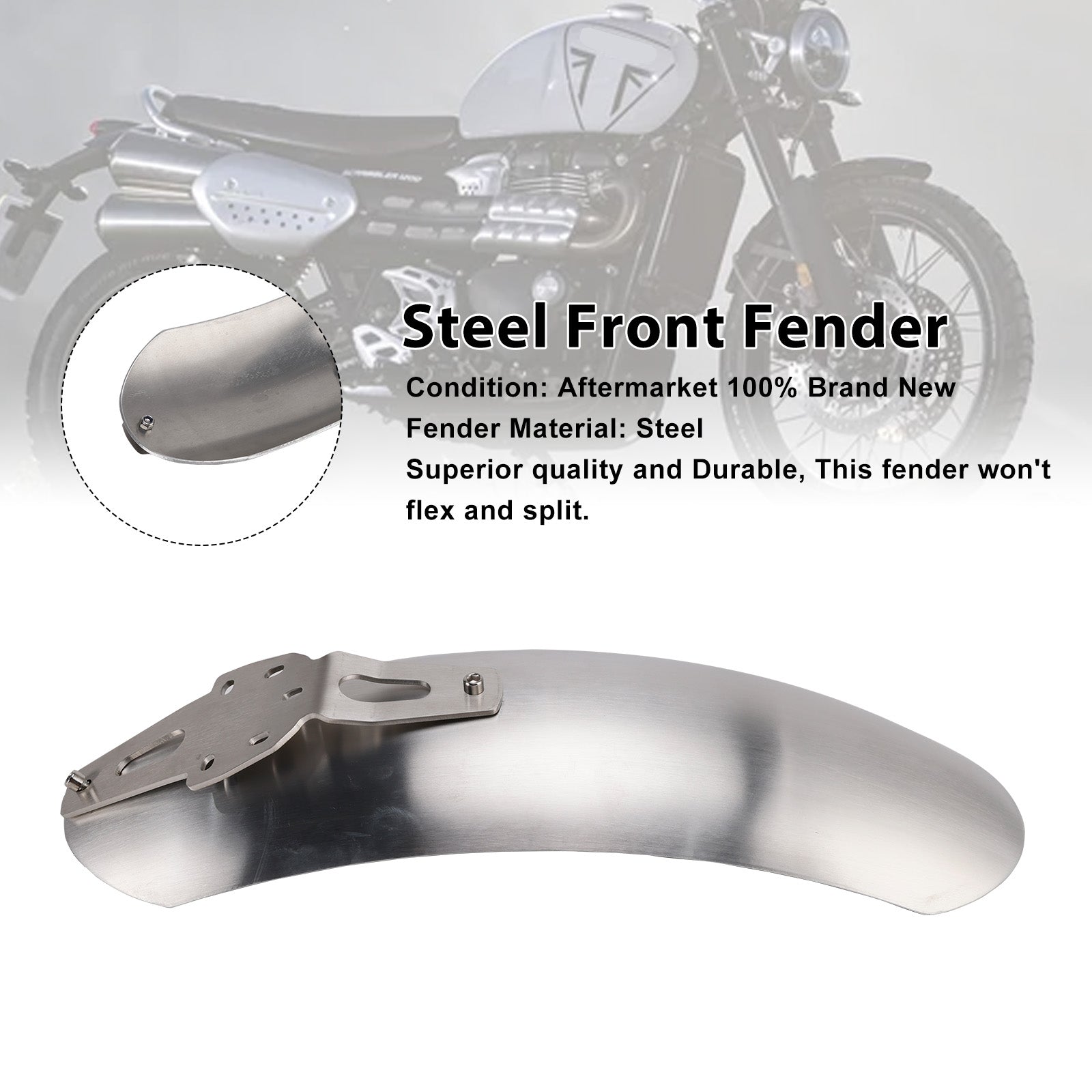 2019-2025 Scrambler 1200X 1200XC 1200XE Steel Front Fender Mudguard