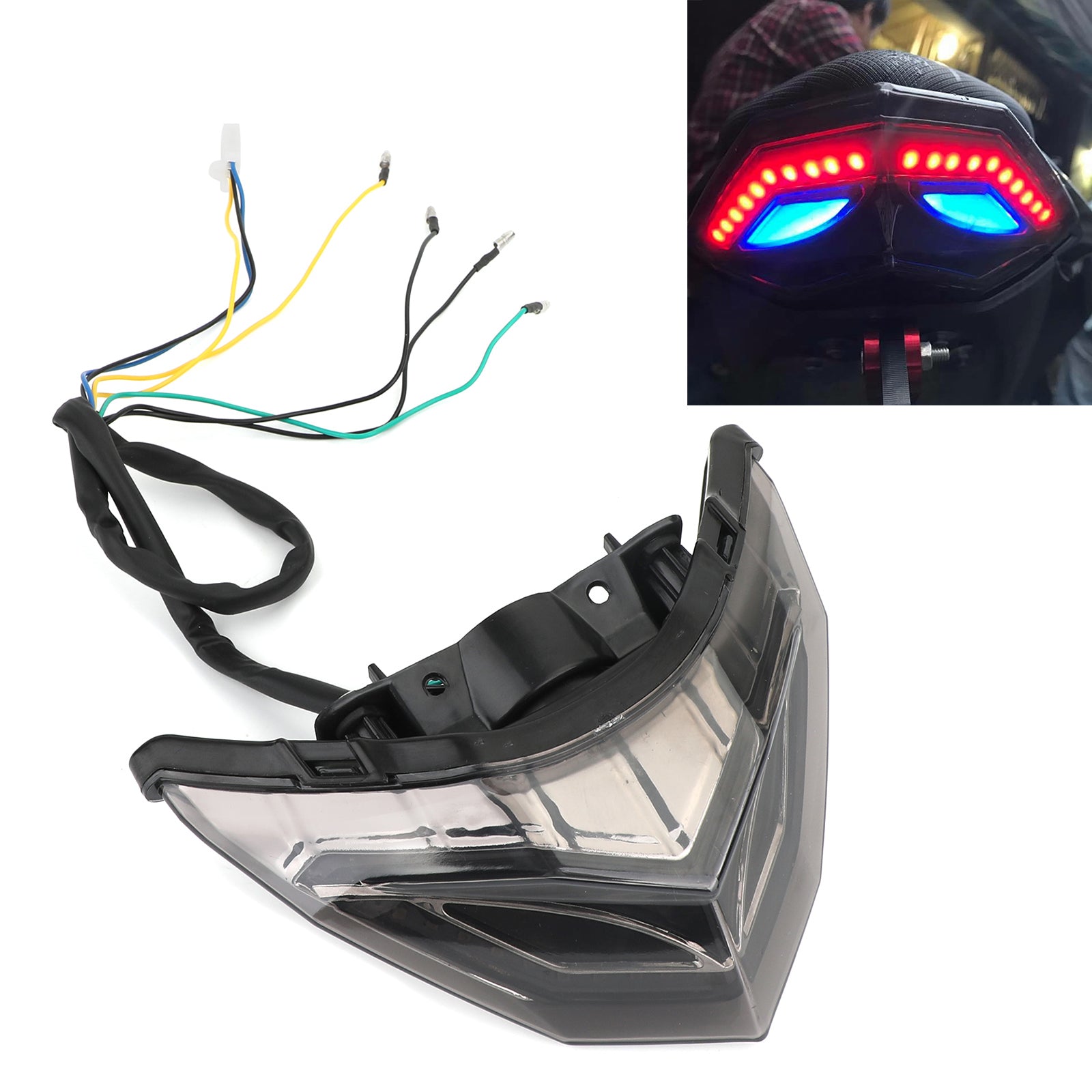 2013-2017 KAWASAKI NINJA 250 300 ACHTER Rem Turn Signals achterlicht blauw