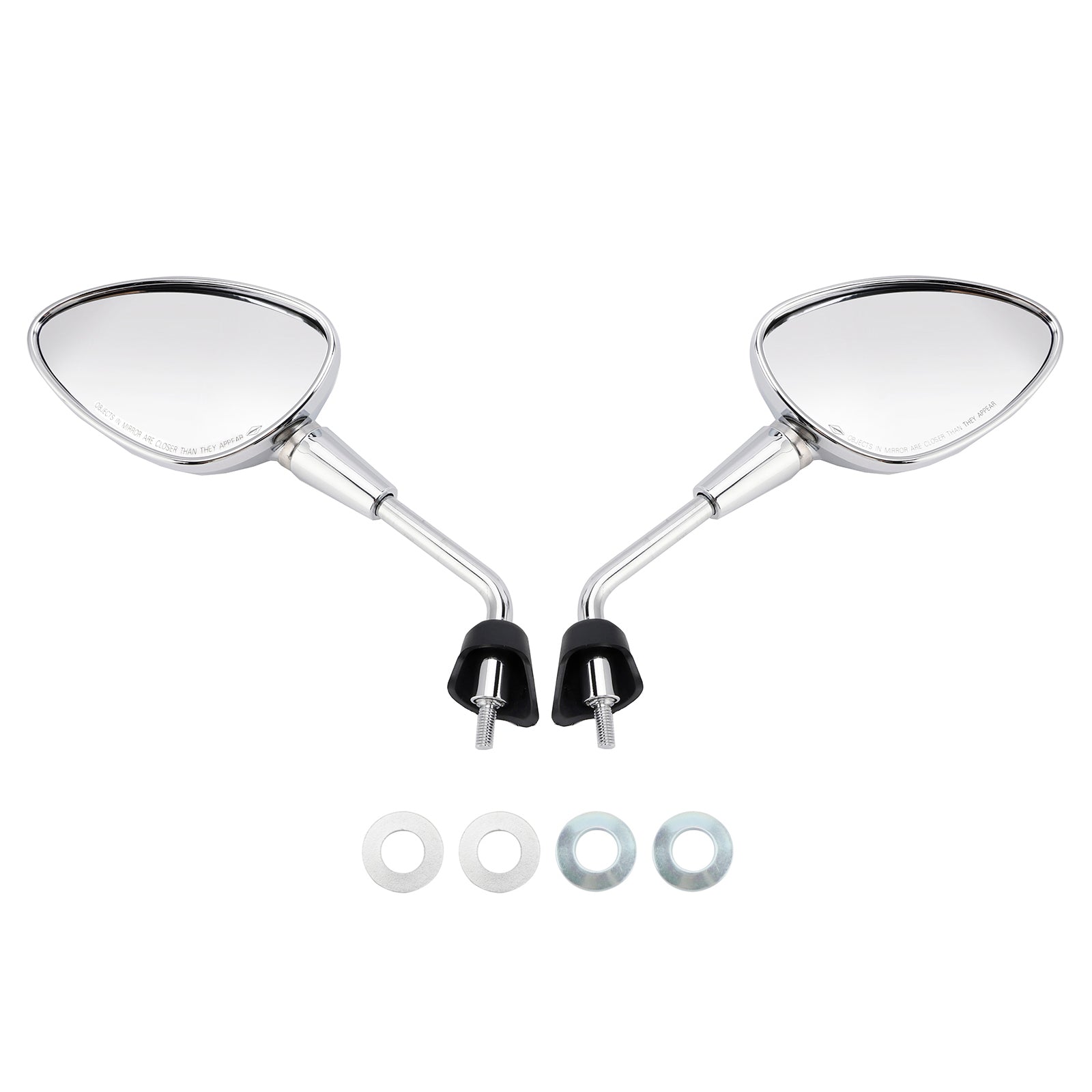 Vespa Sprint 50-150 Primavera 50-125 Gts 125 300 Pair Shorty Mirrors Chrome